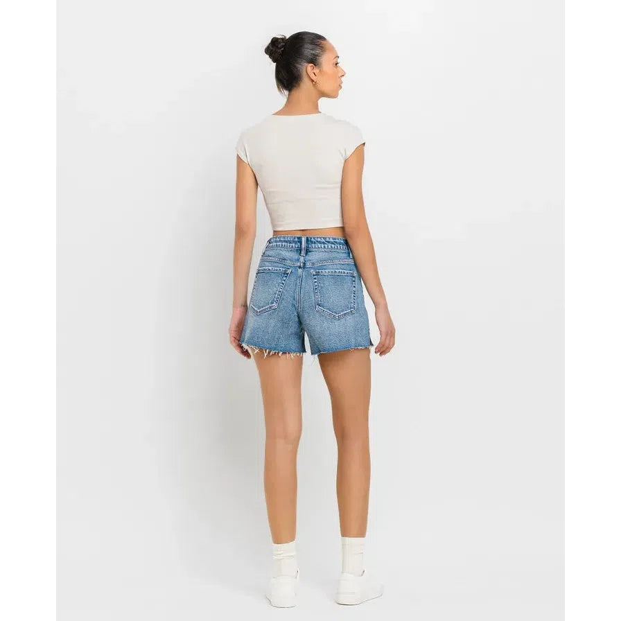 Vervet High Rise Clean Cut Hem A-Line Shorts || Inner Circle