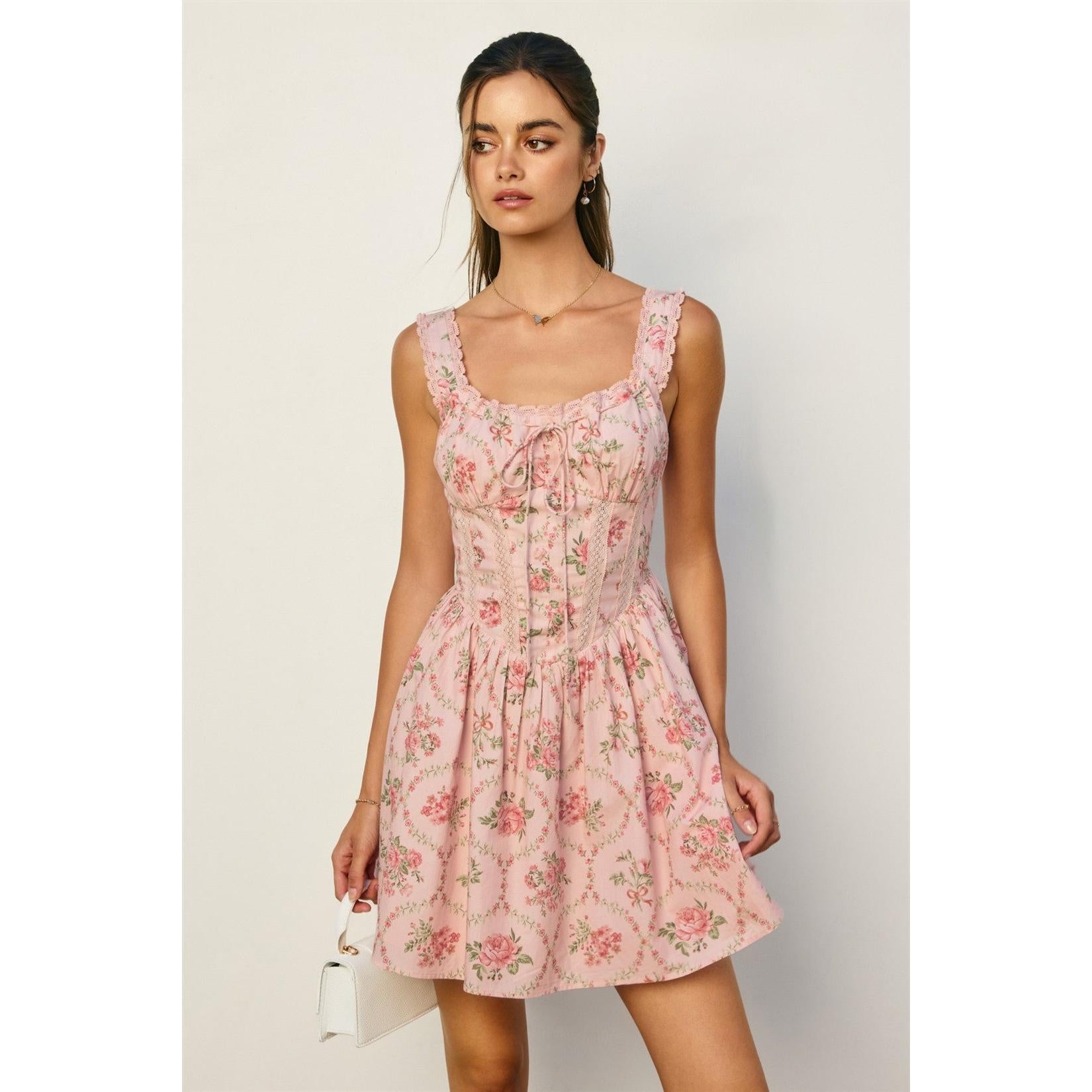 Romantic Garden Lace Corset Dress SMALL