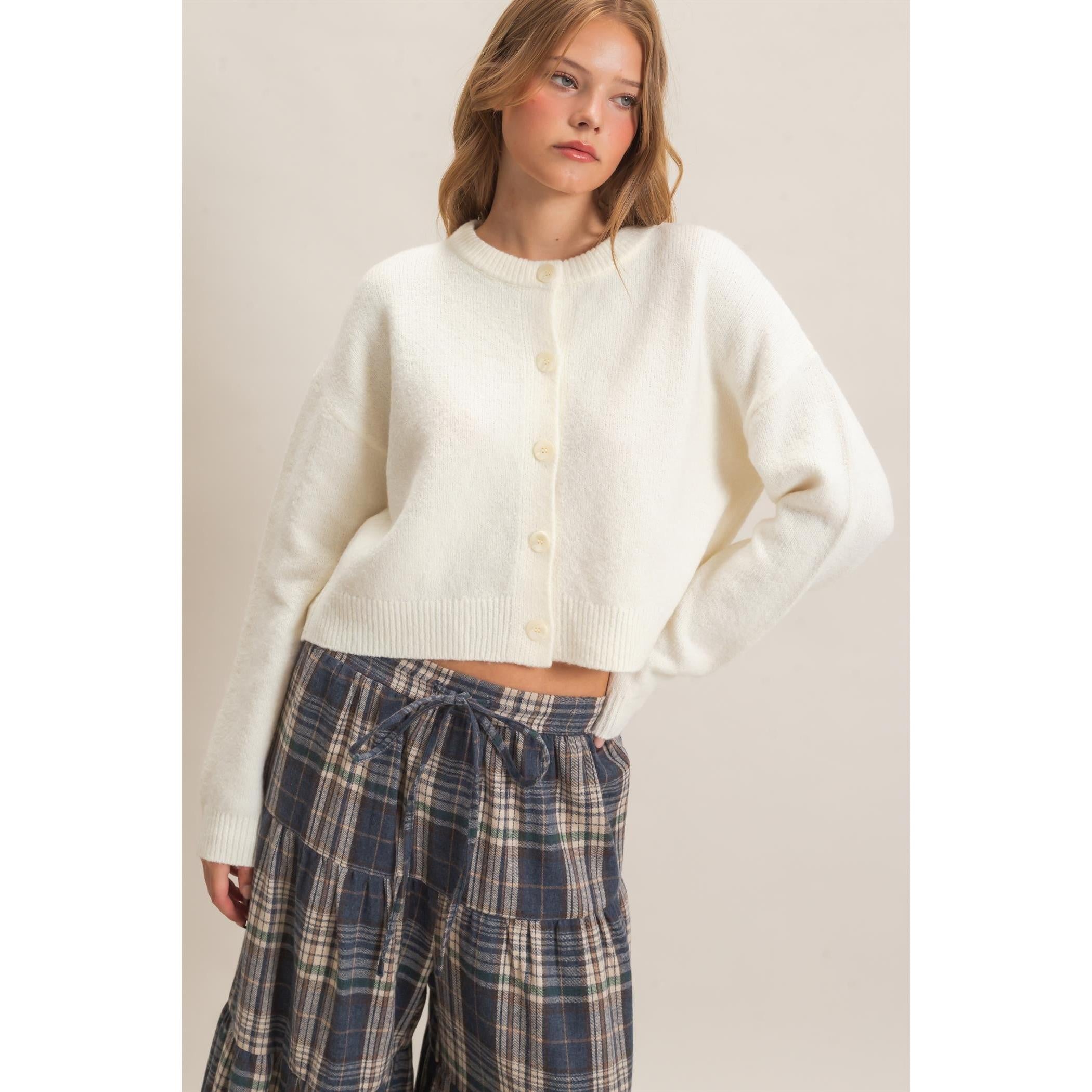 Soft Button Up Cardigan