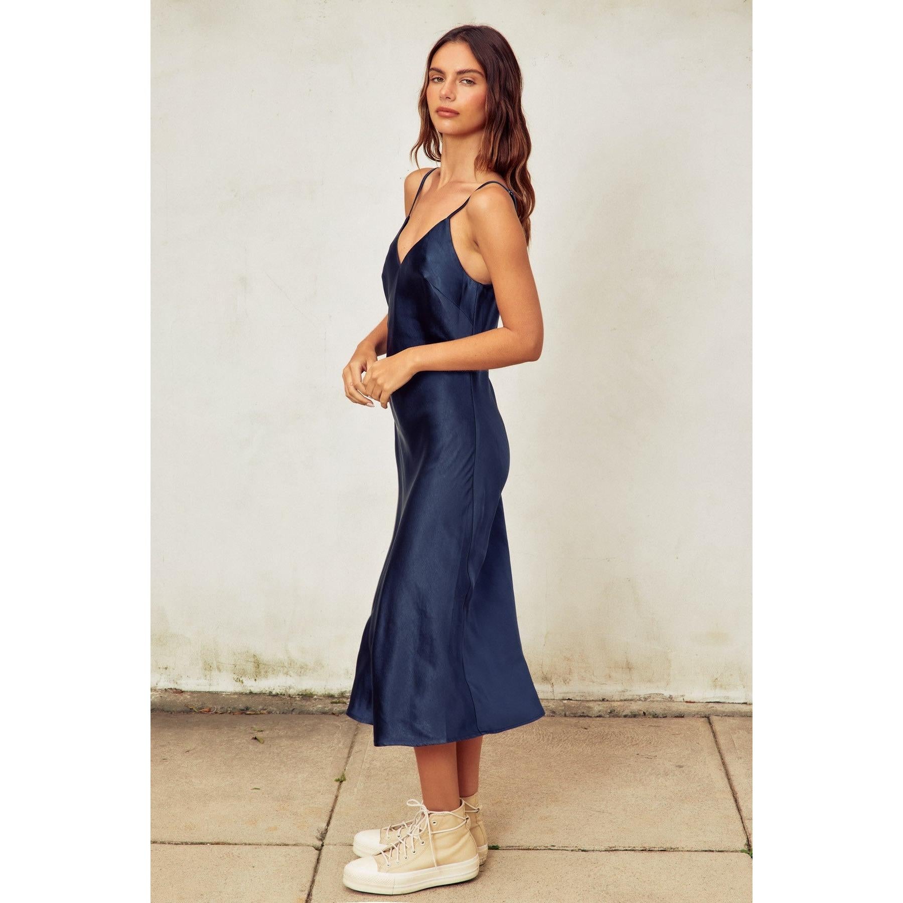 Satin Midi Dress
