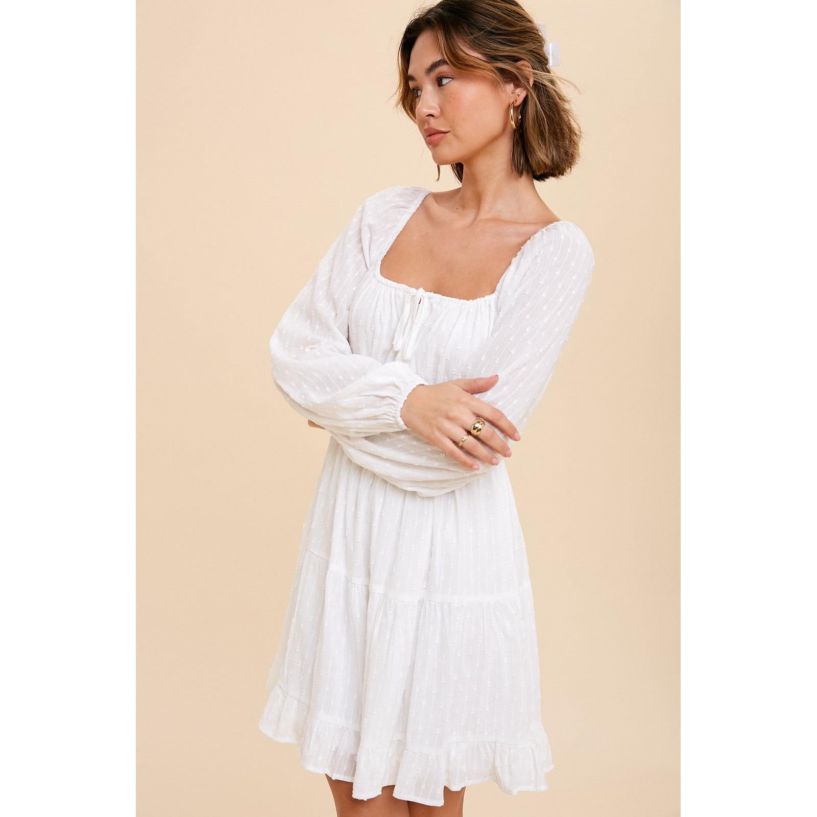 Long Sleeve Dress - White