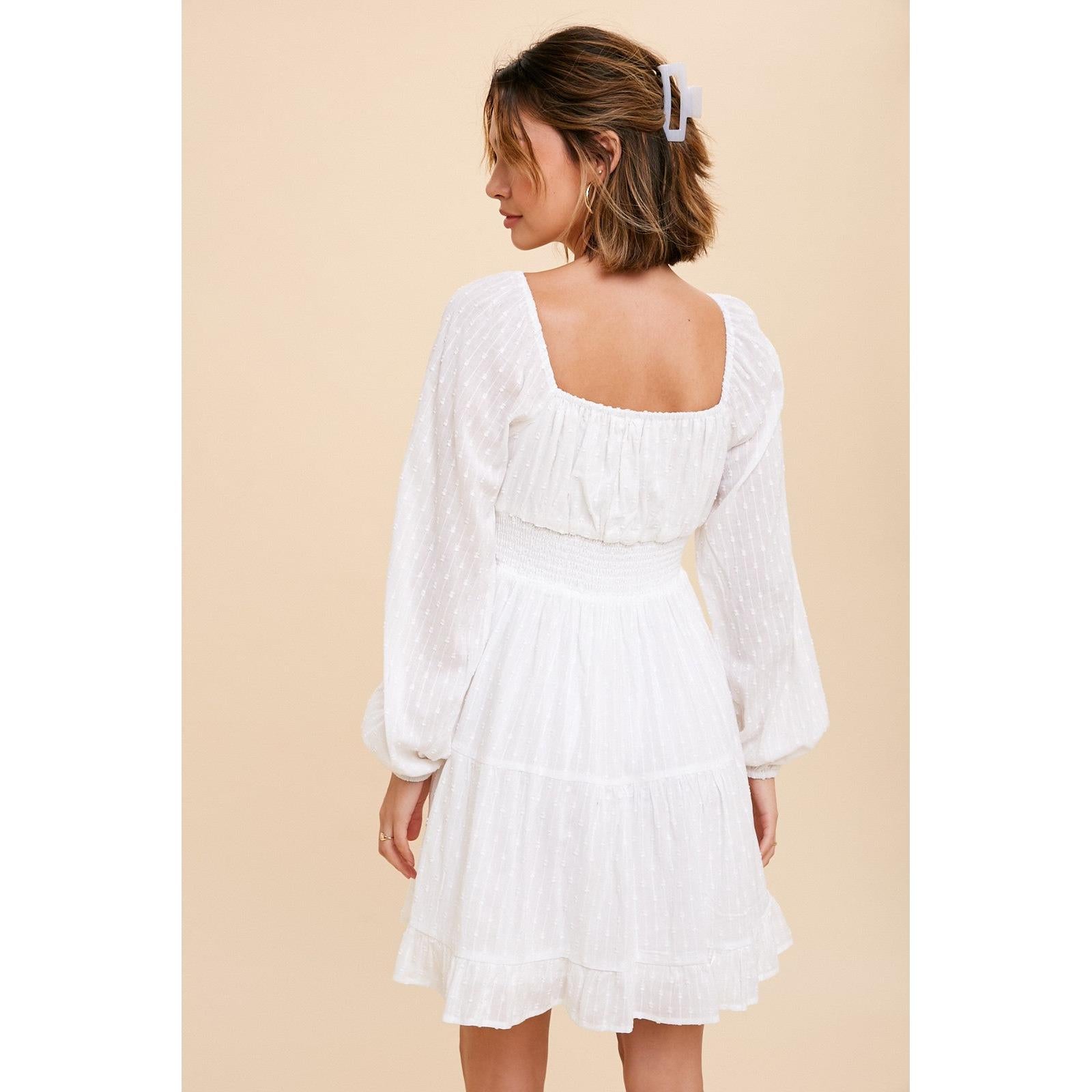 Long Sleeve Dress - White