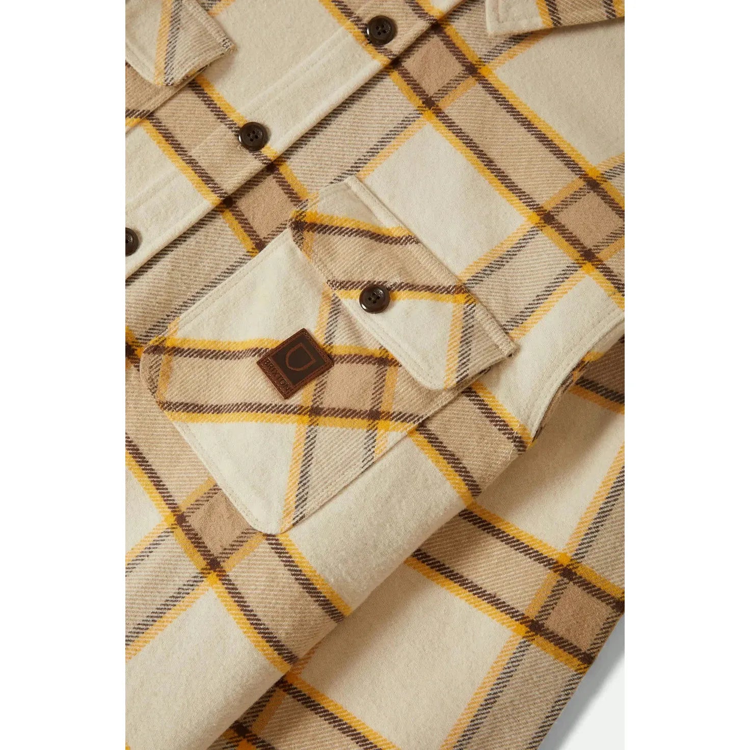 Brixton Bowery Heavyweight Flannel || Whitecap/PineconeBrown/Saffron