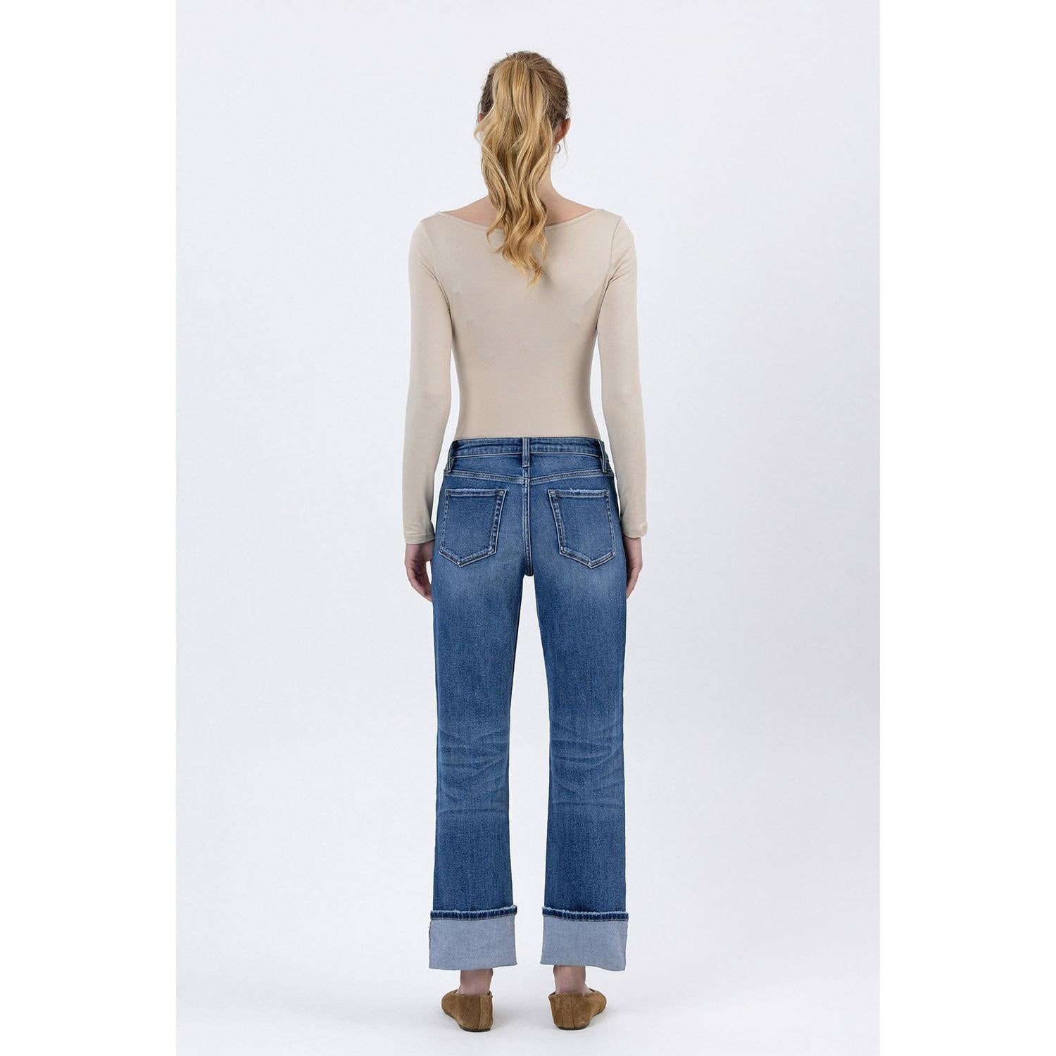 Vervet High Rise Cuffed Ankle Straigh