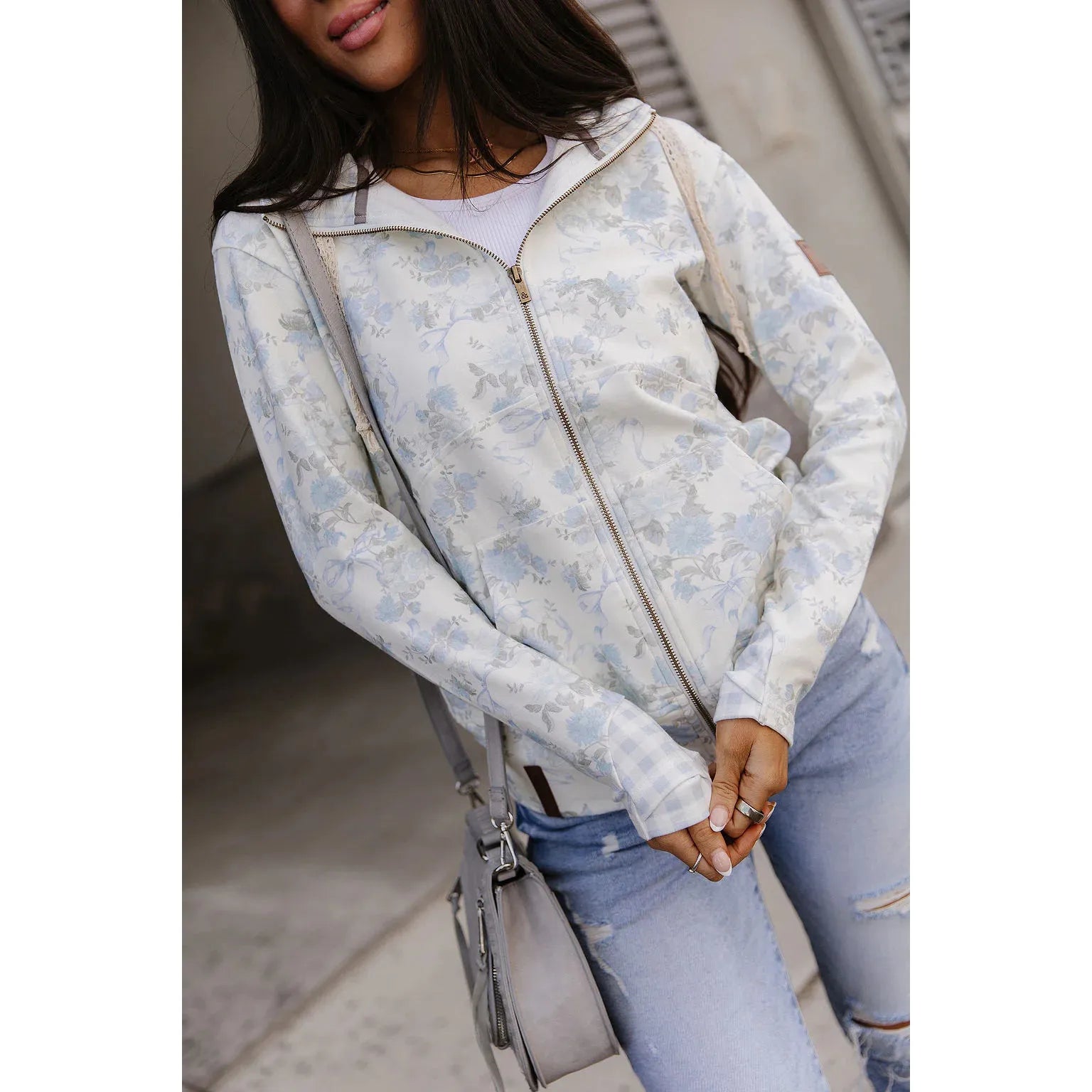 Ampersand Avenue Zip Bloom Sweatshirt