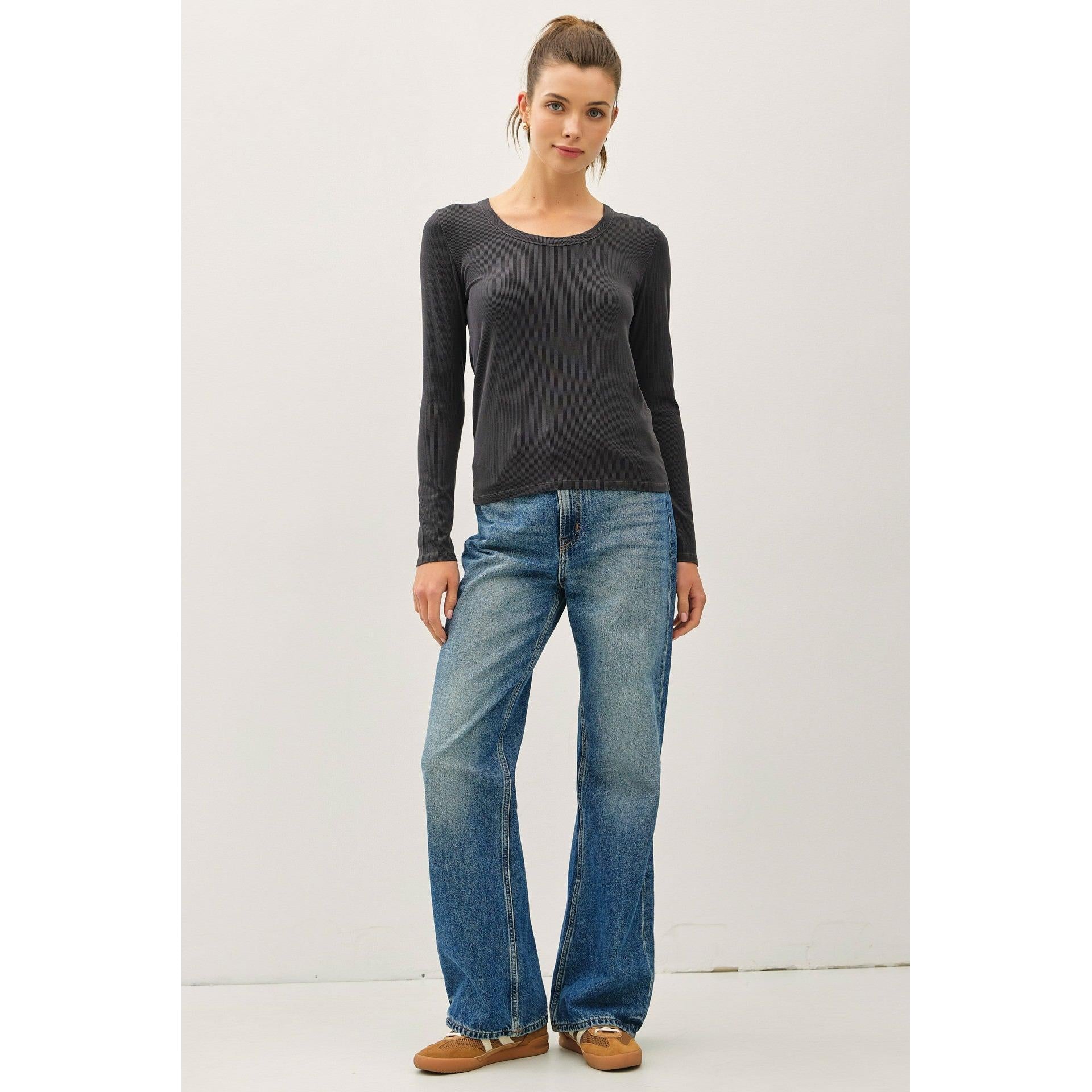 Ultra Soft Scoop Neck Long Sleeve