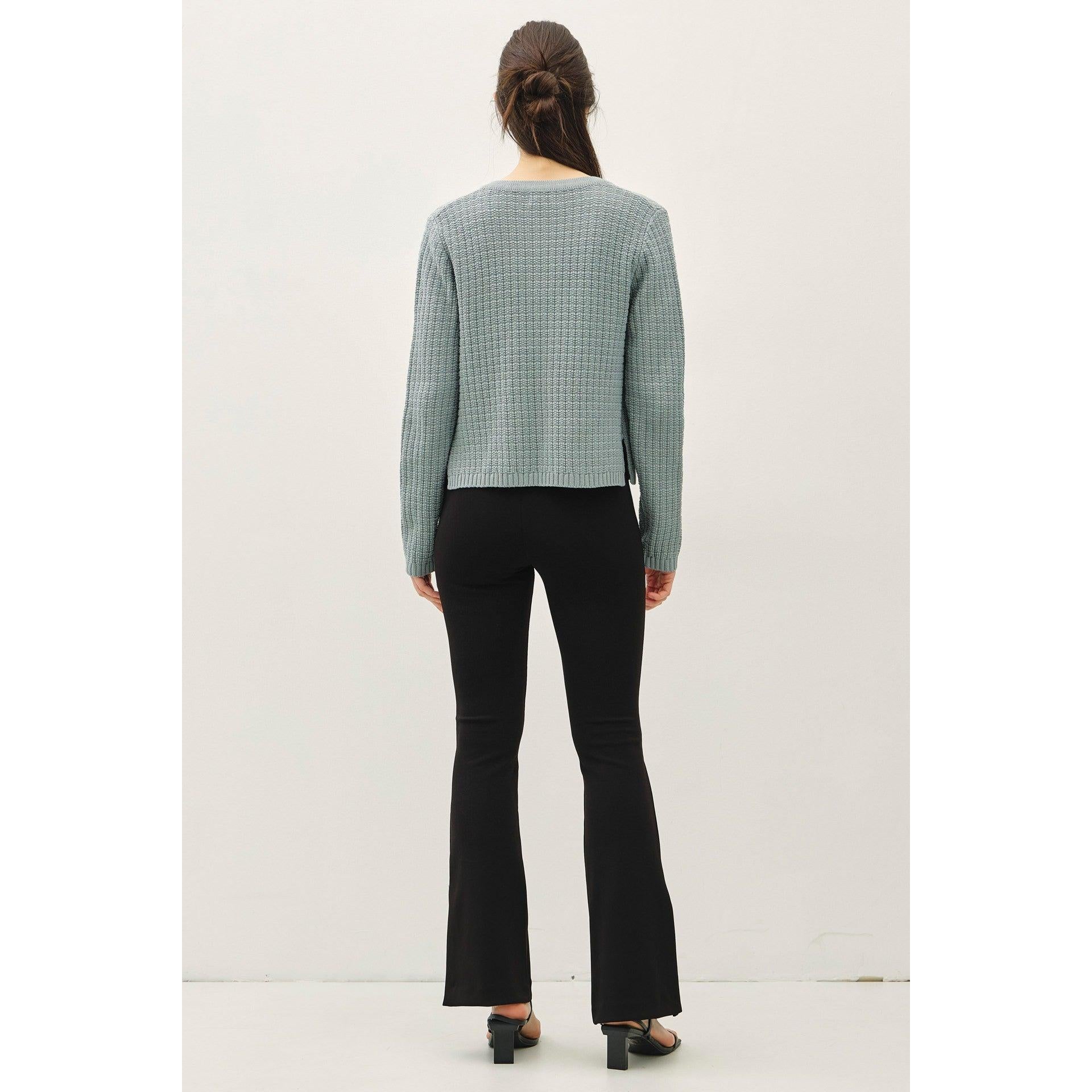 Chunky Open Cardigan || Teal
