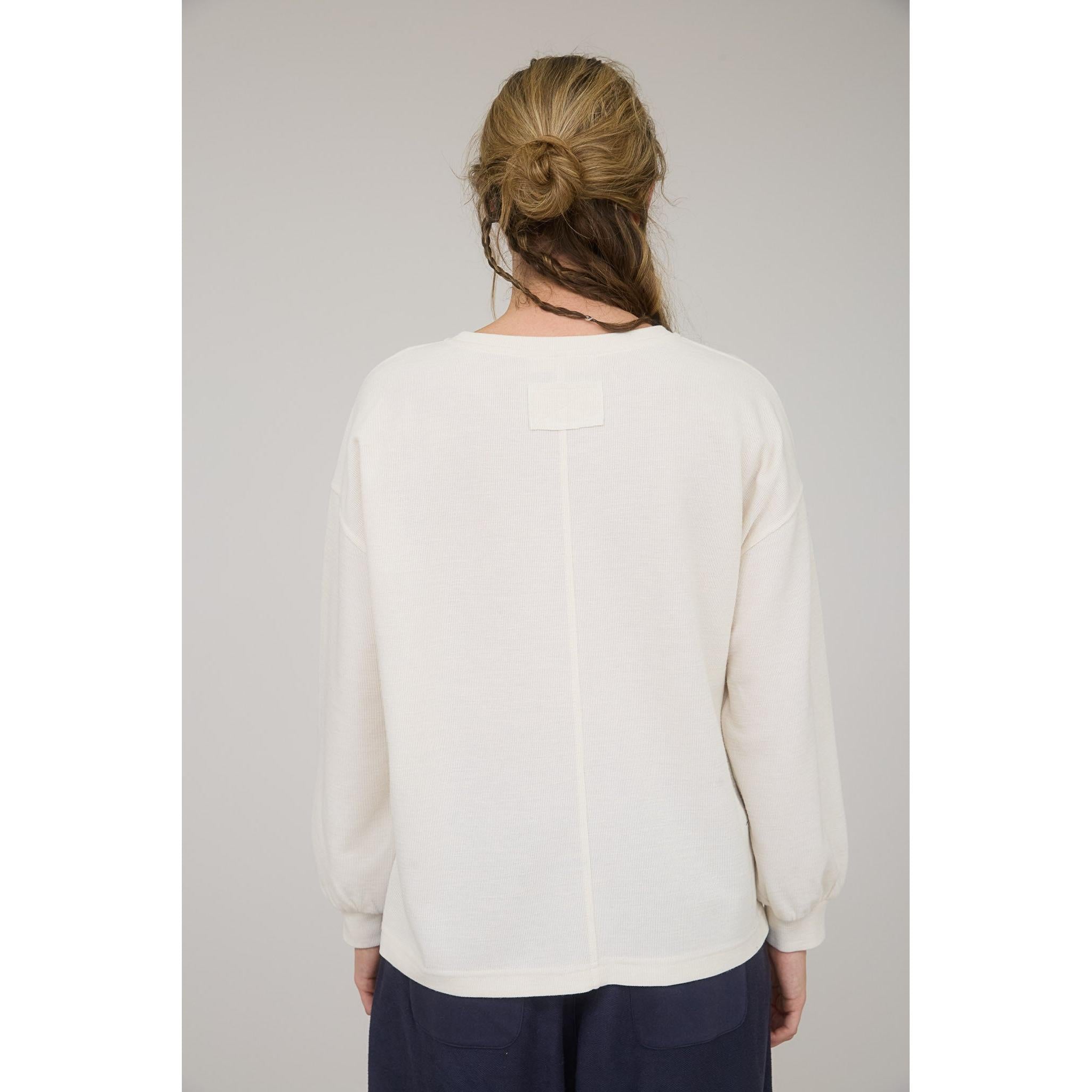 Crewneck Raw Edge Slub Top