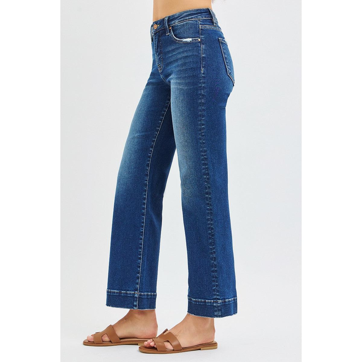 Risen High Rise Straight || Dark Wash