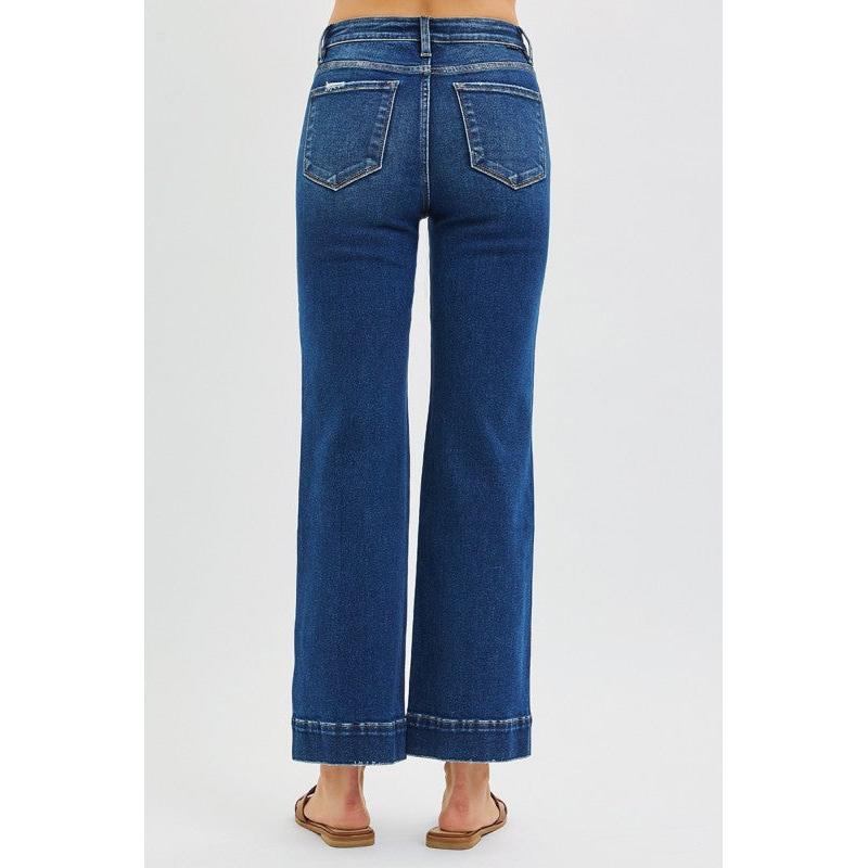Risen High Rise Straight || Dark Wash