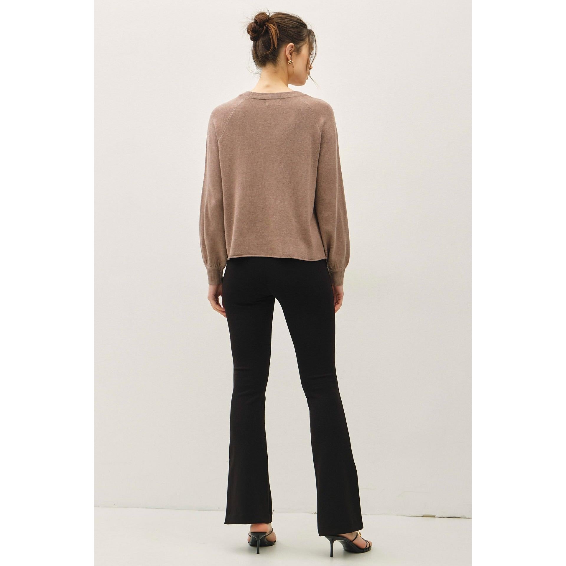 Balloon Sleeve Sweater || Mocha