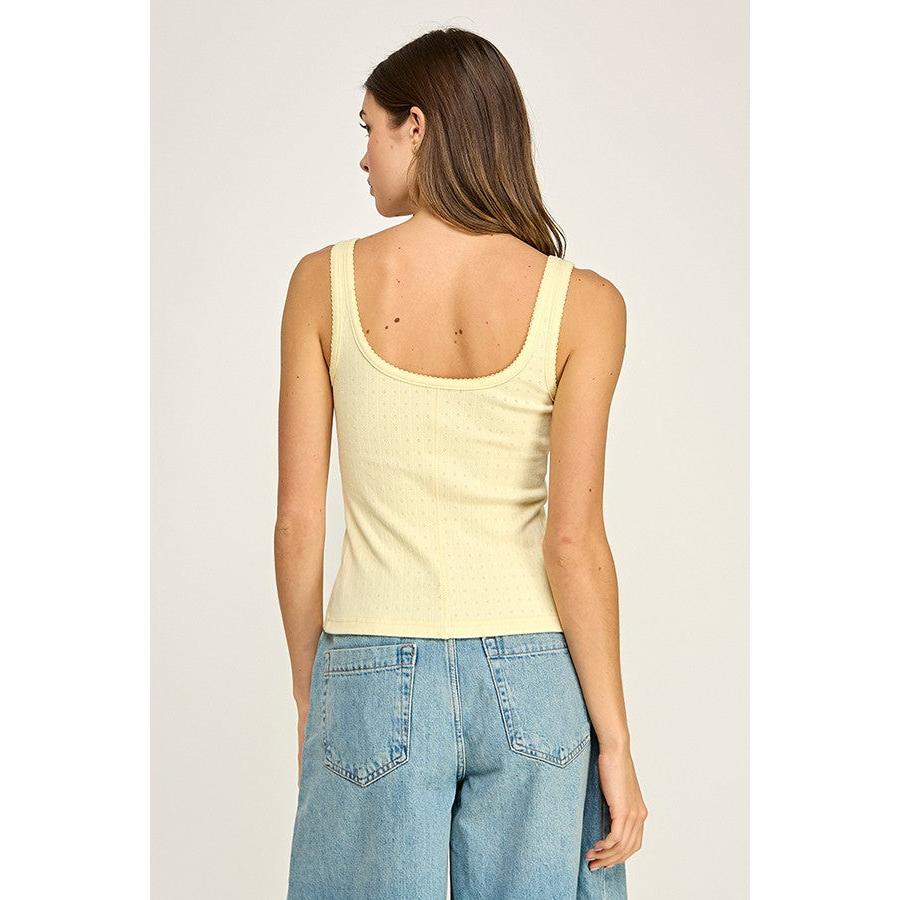 Square Neck Button Up Tank