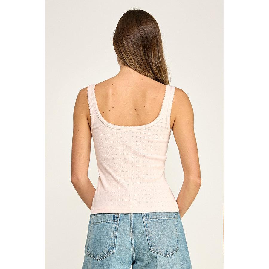 Square Neck Button Up Tank