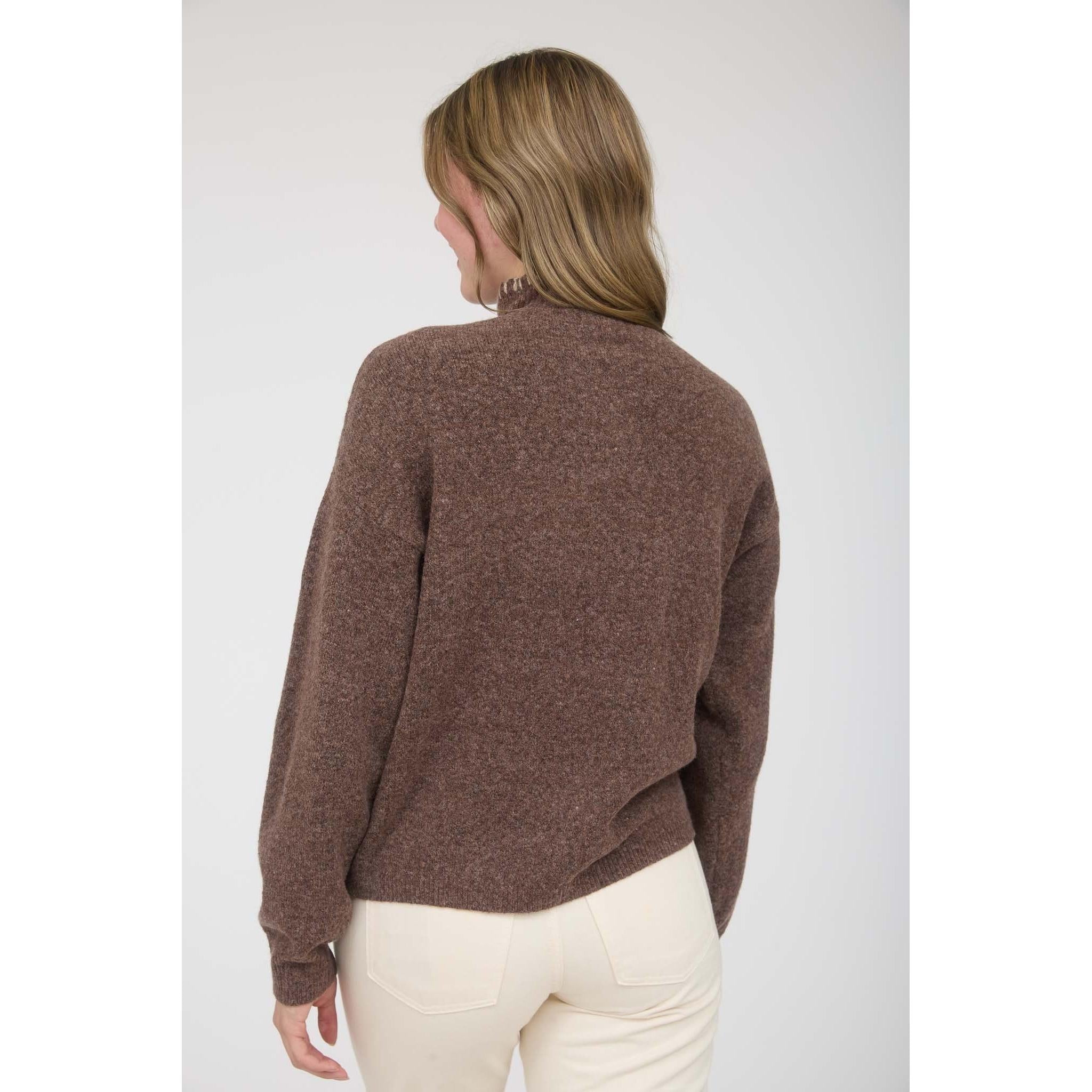 Floral Print Sweater || Brown