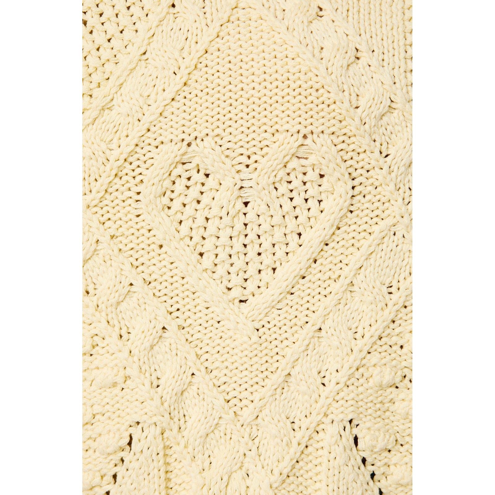 Textured Heart Crewneck Sweater || Butter