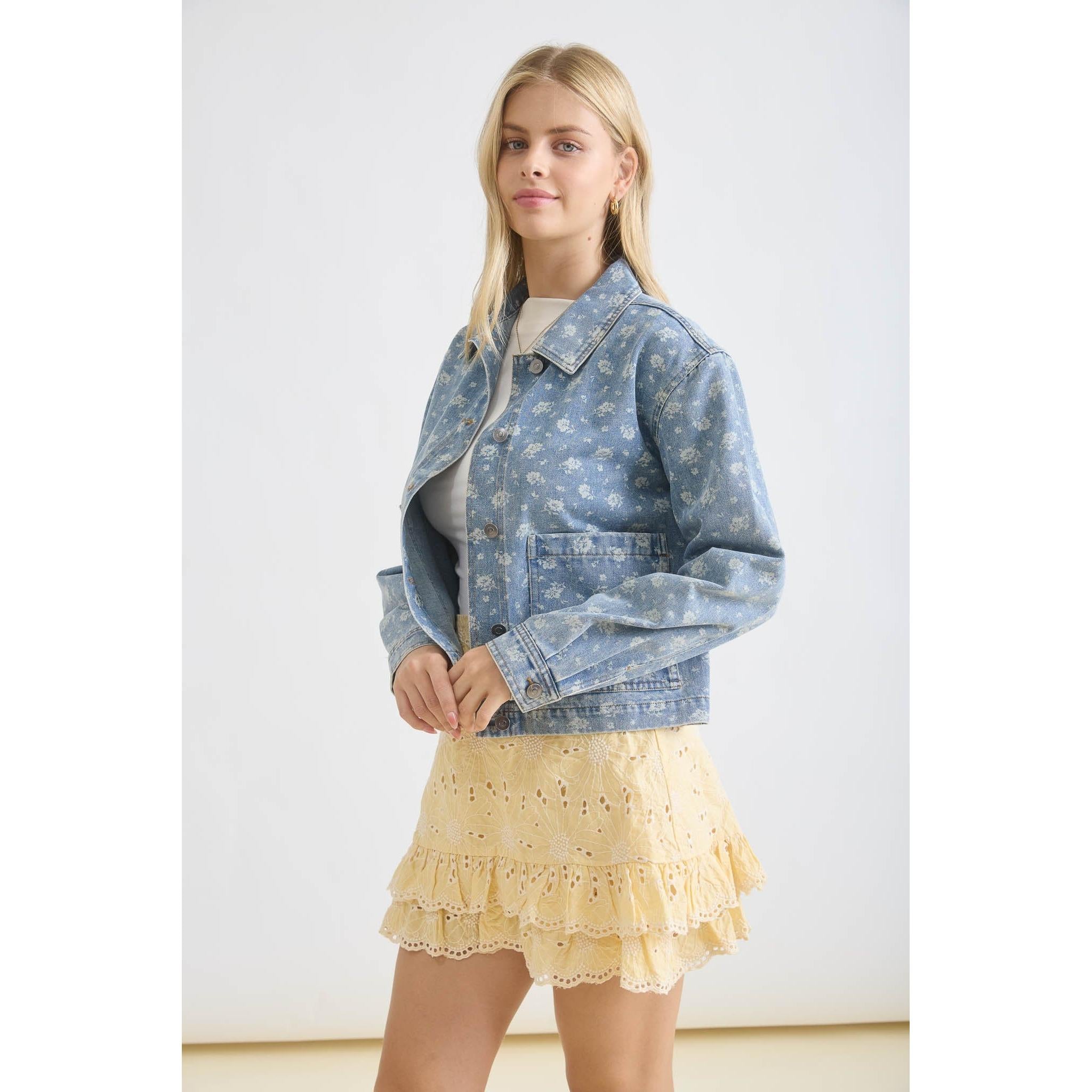 Floral Denim Jacket