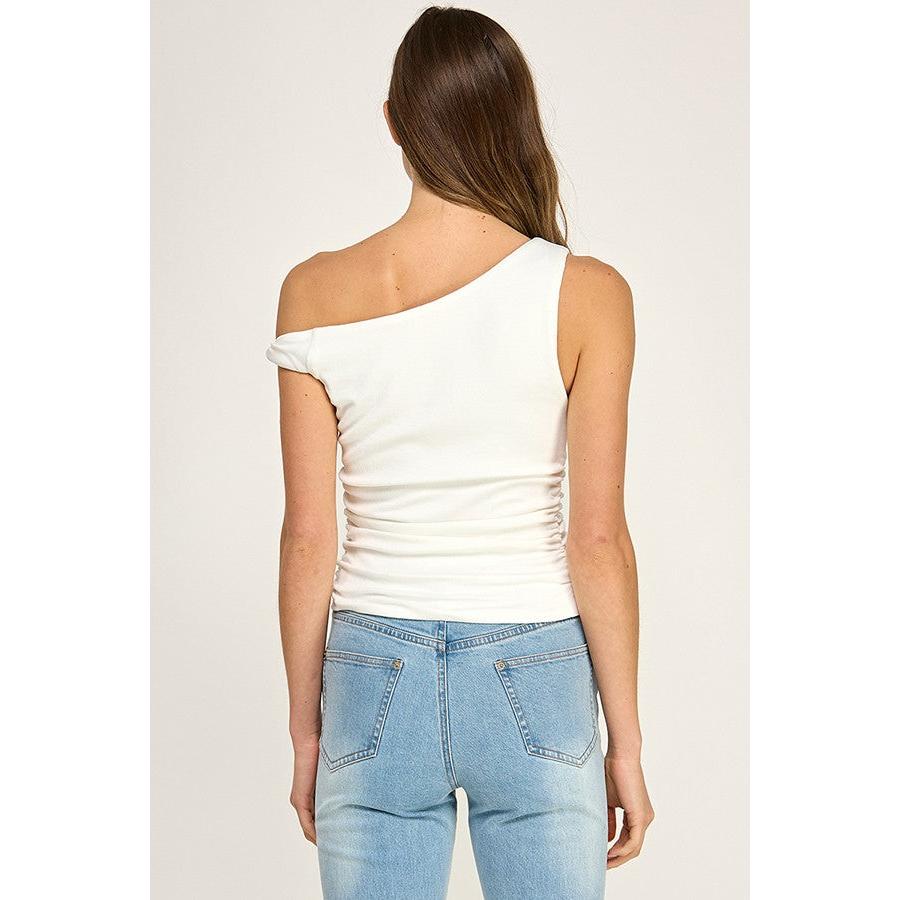 One Shoulder Top || Off white