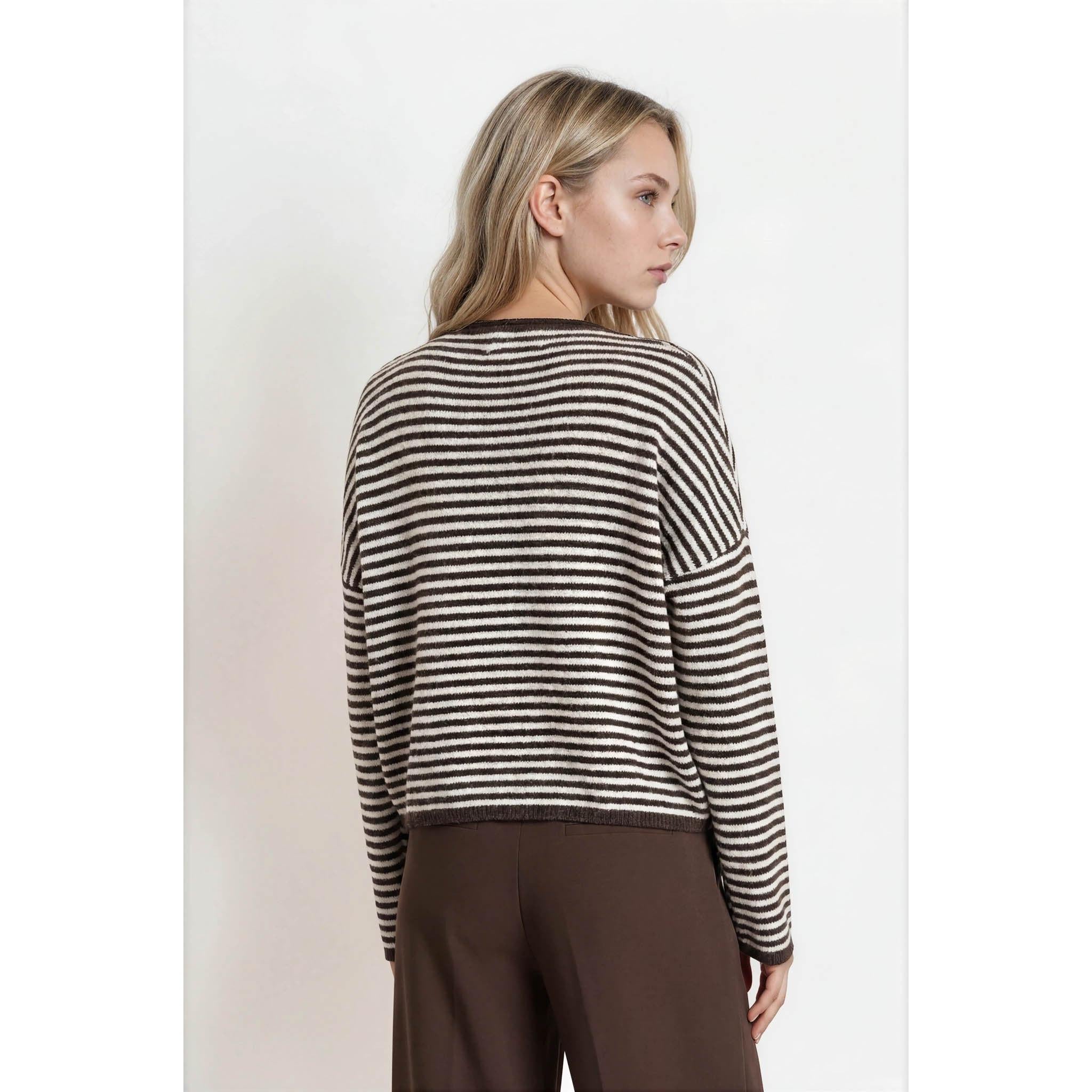 Stripe Button Up Cardigan
