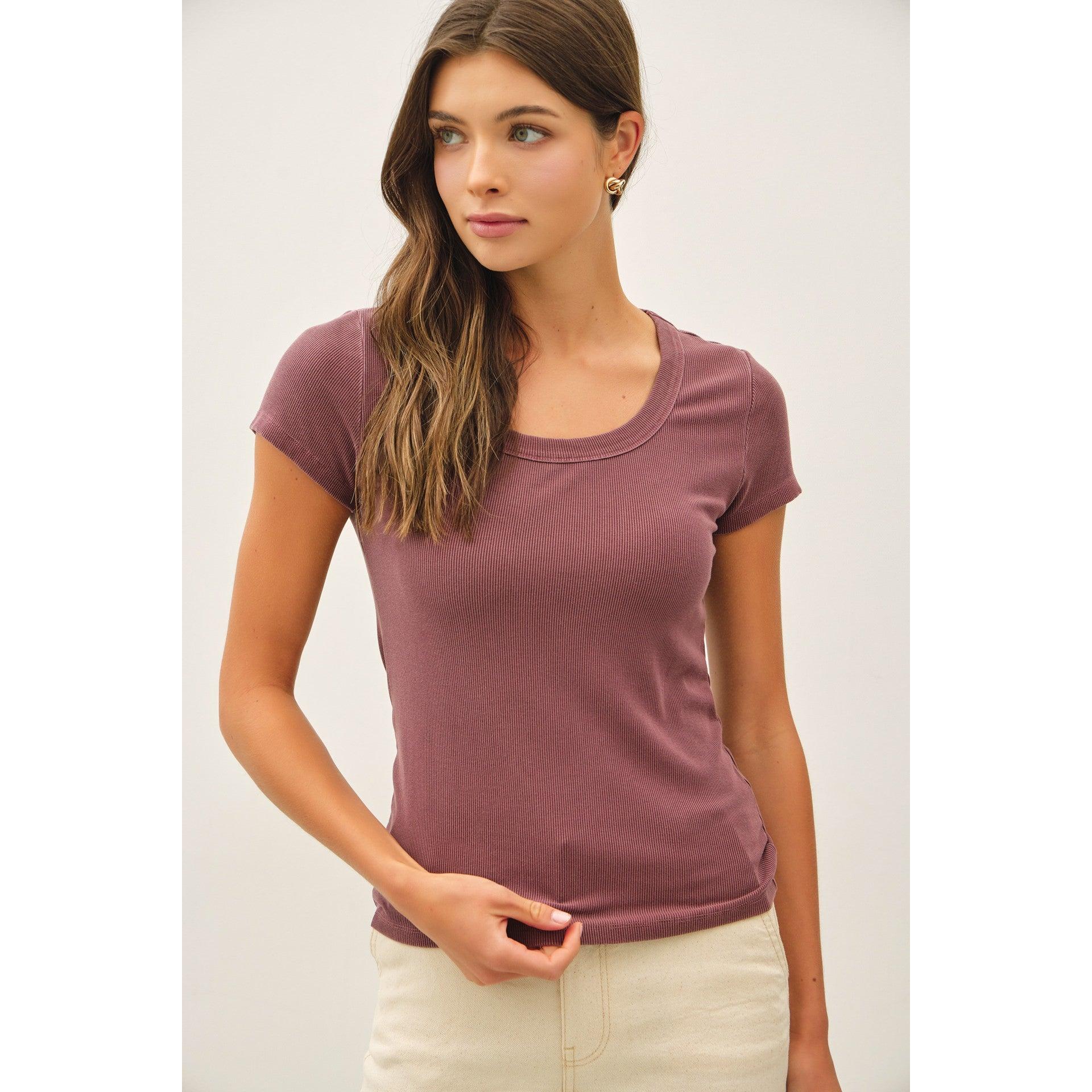 ultra soft ribbed t-shirt