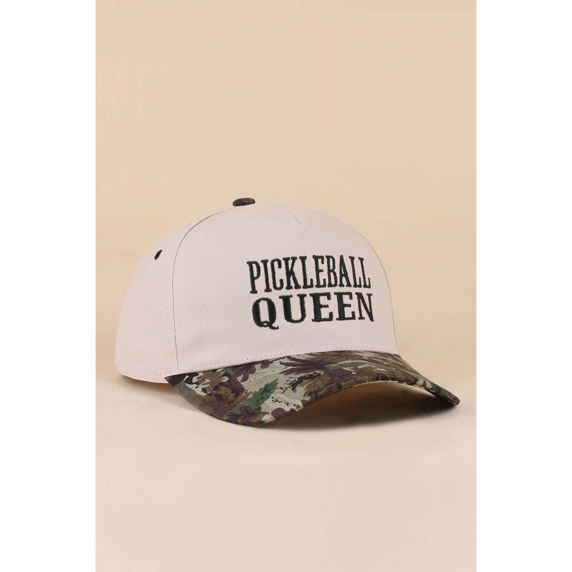 Pickleball queen hat with camo