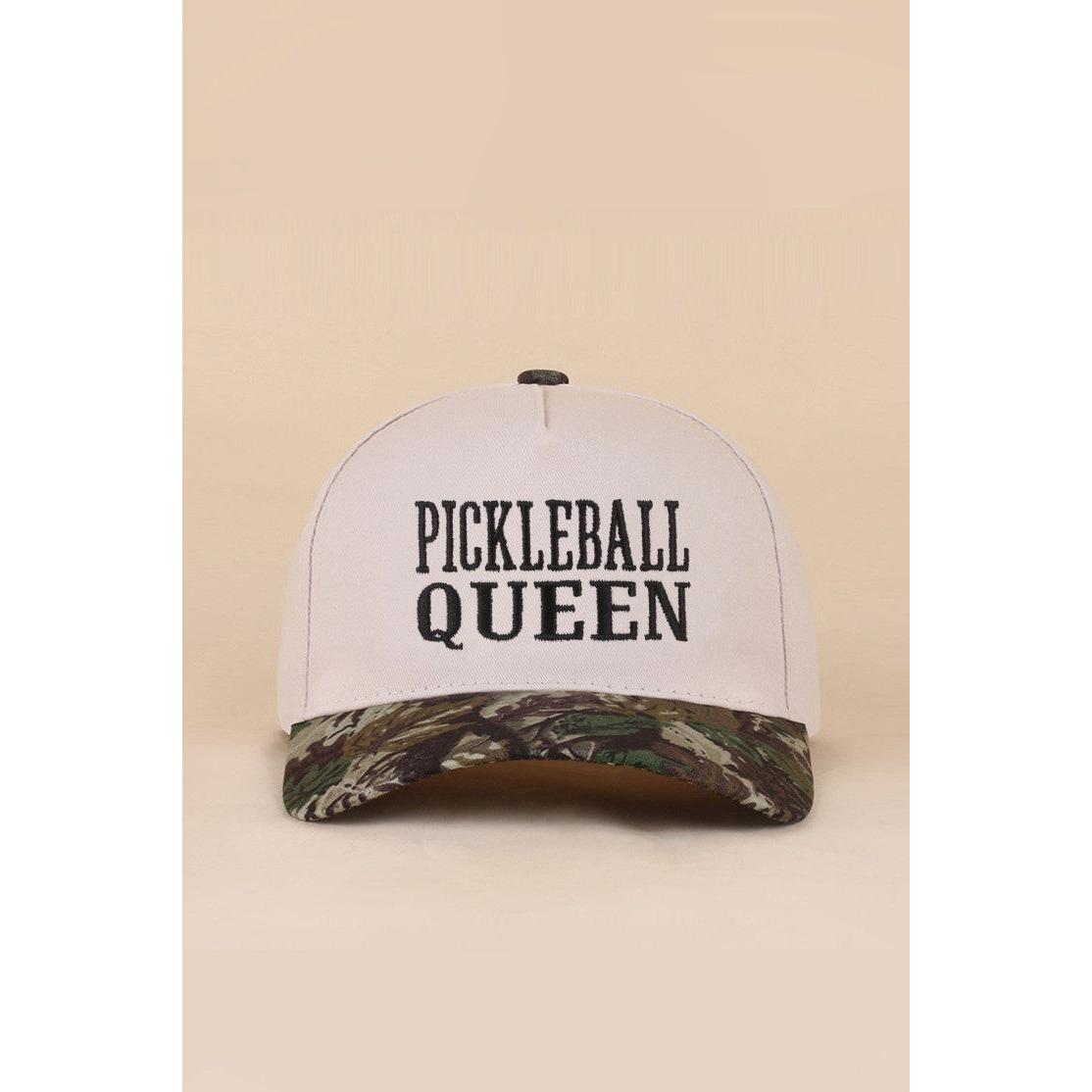 Pickleball Queen Snapback Hat || Camo