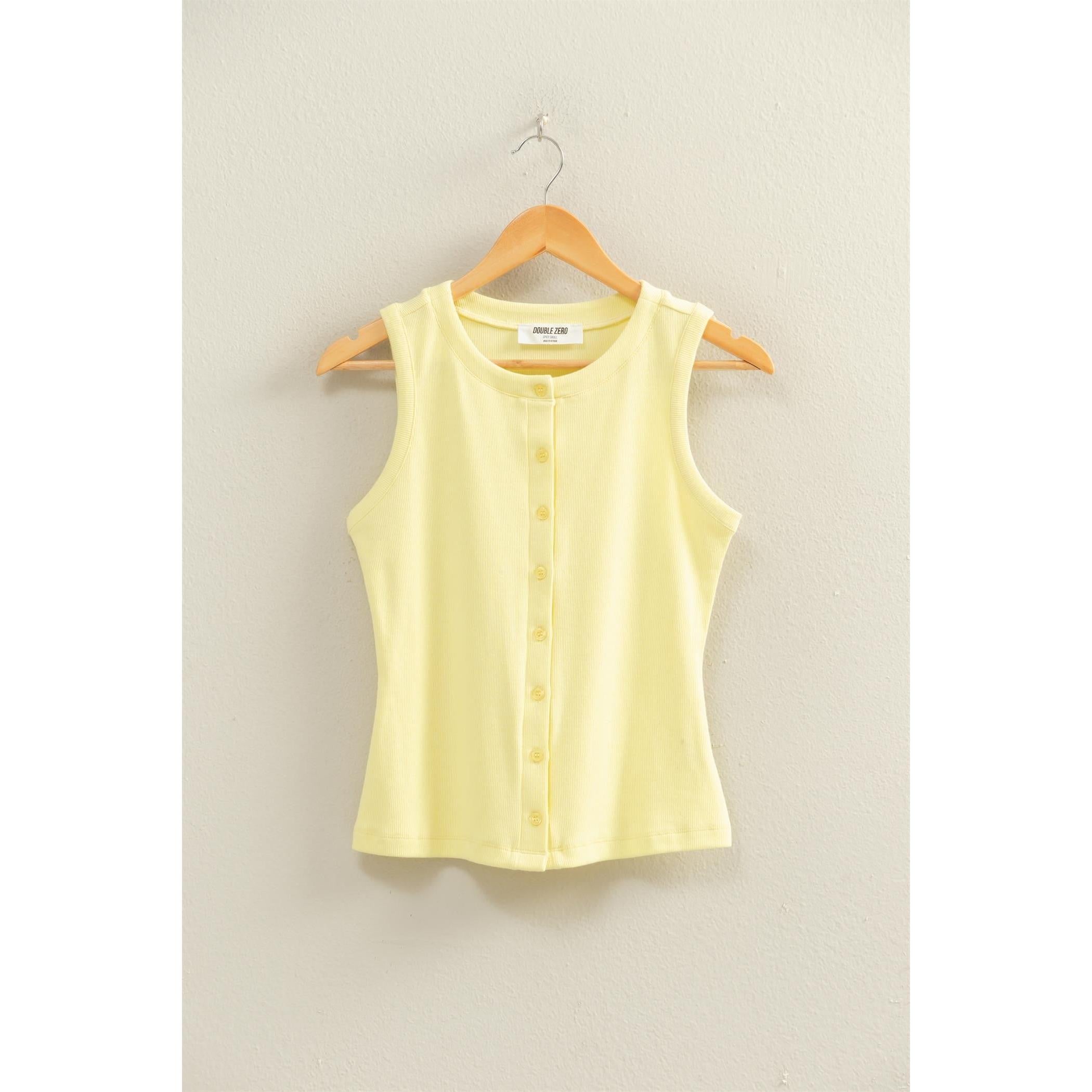 Ribbed Button Up Top