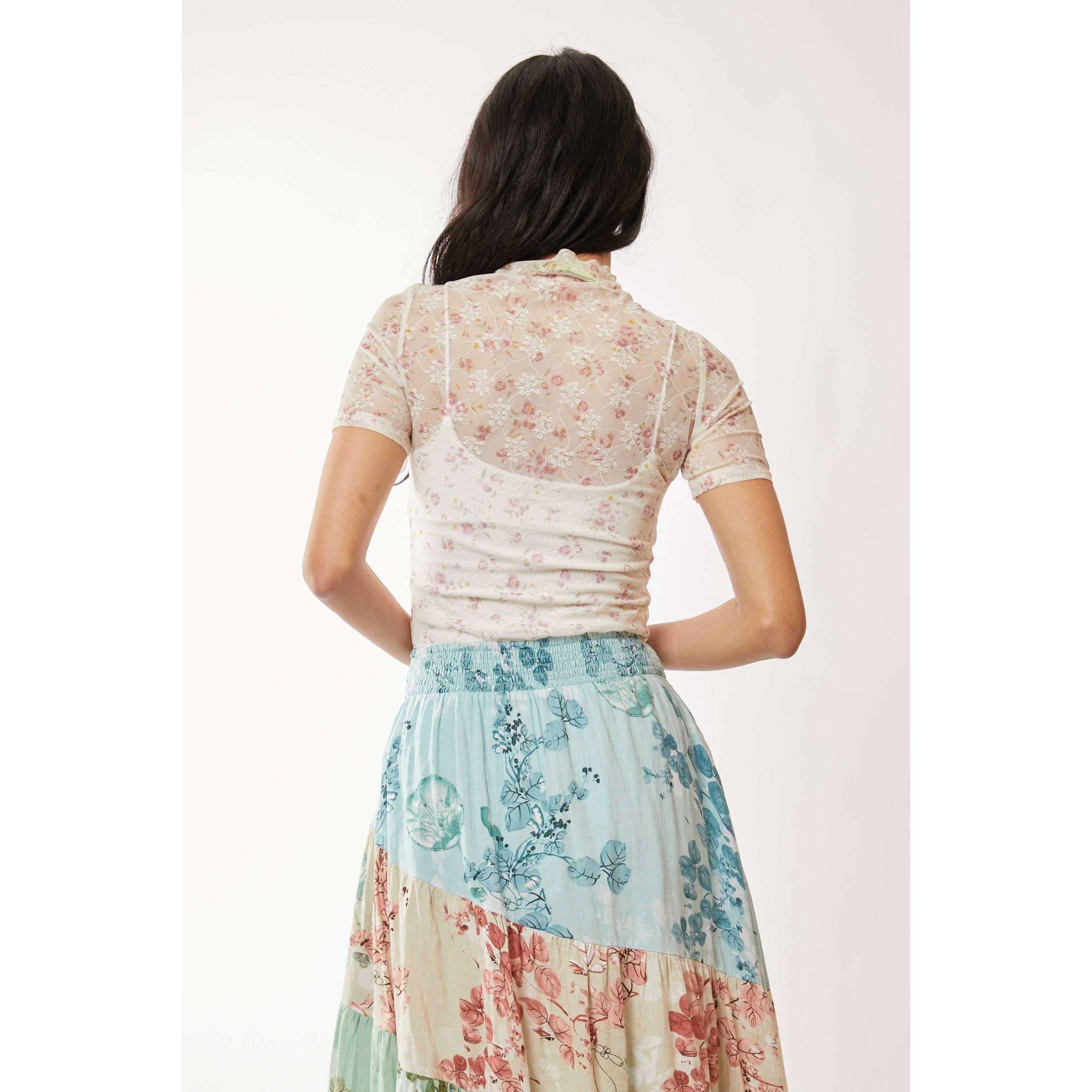Lace Floral Sheer Top