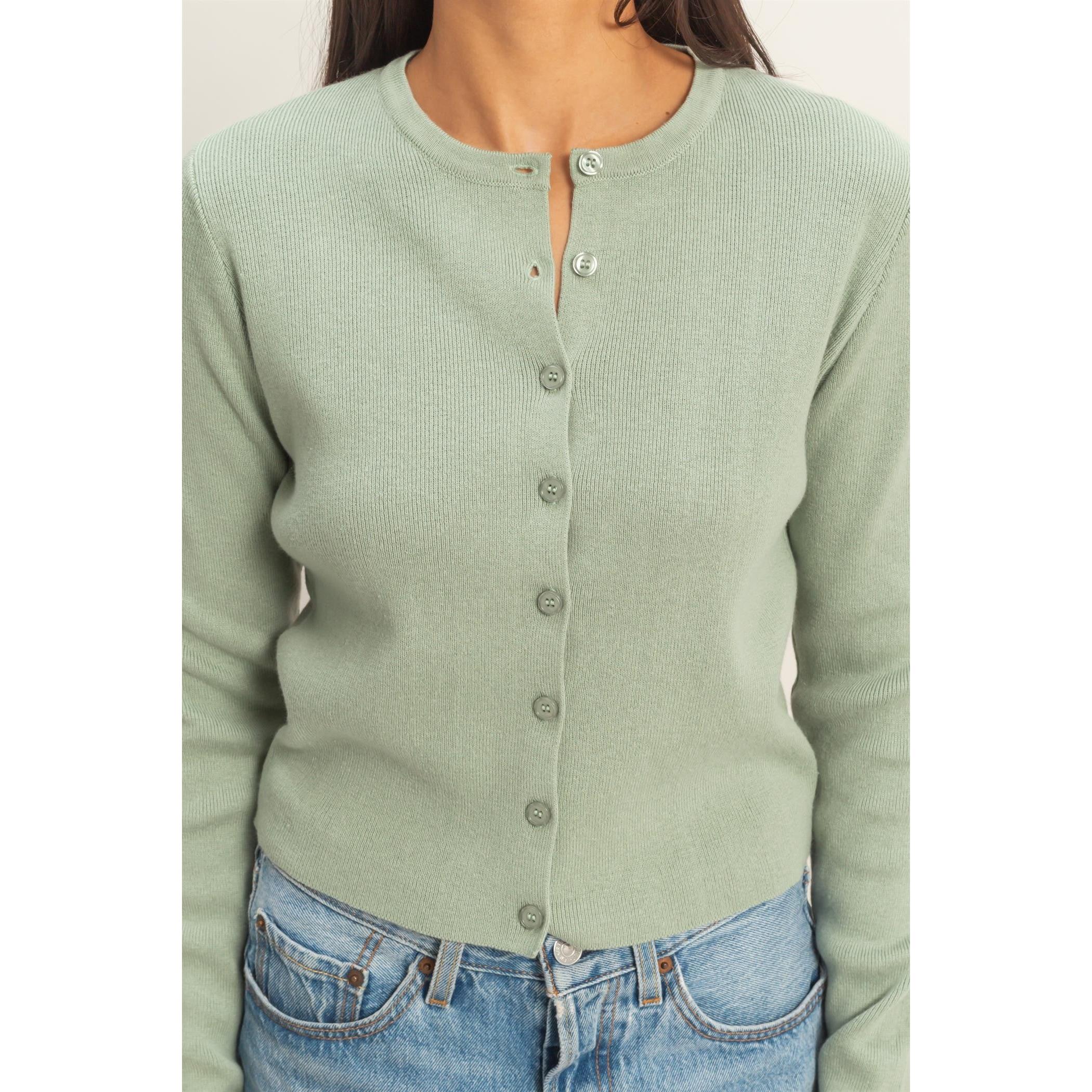 Long Sleeve Ribbed Cardigan