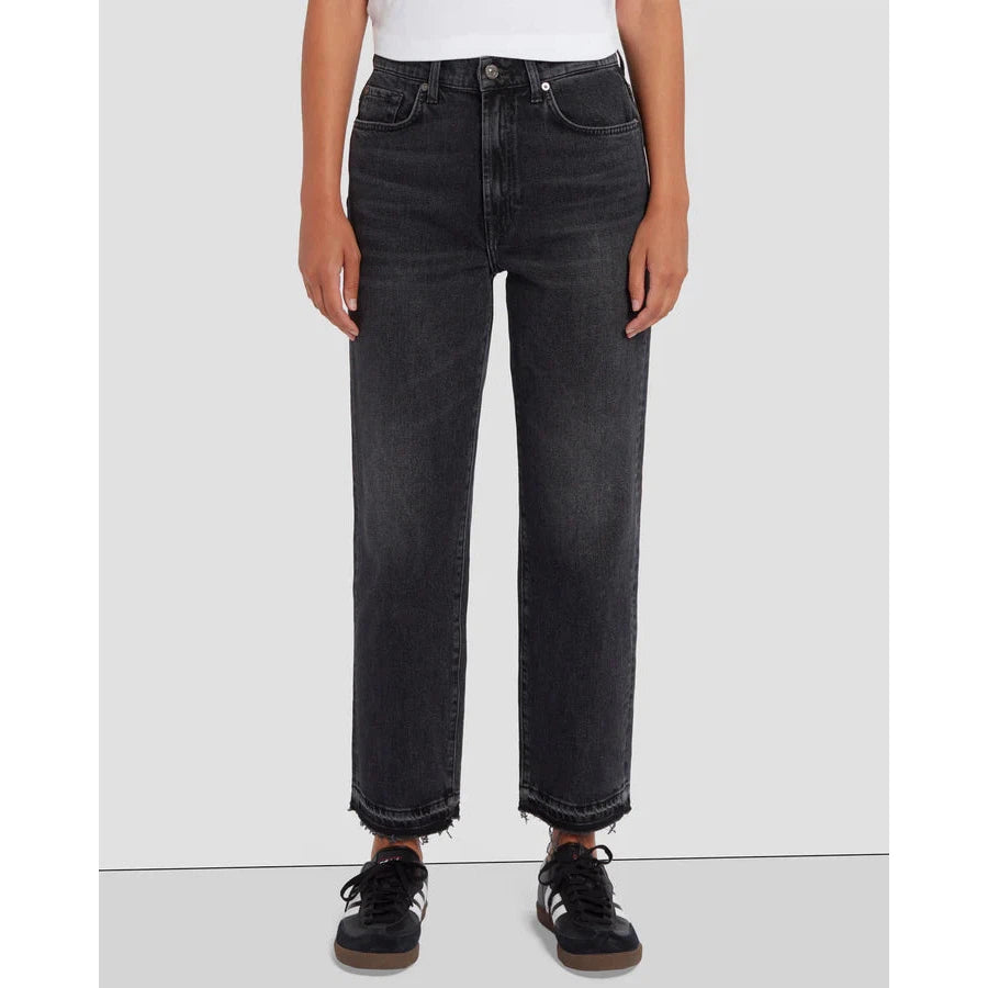7 For All Mankind Logan Stovepipe || Washed Black