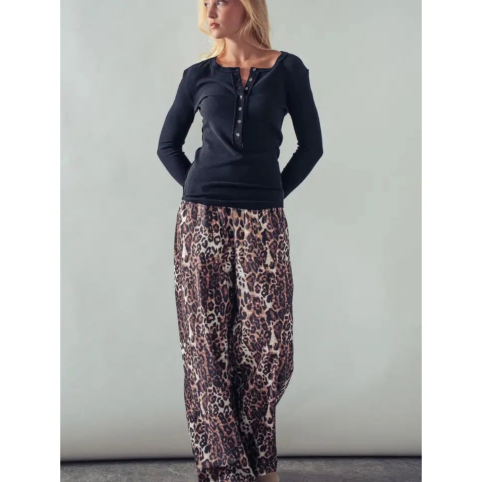 Ribbed Henley || Black