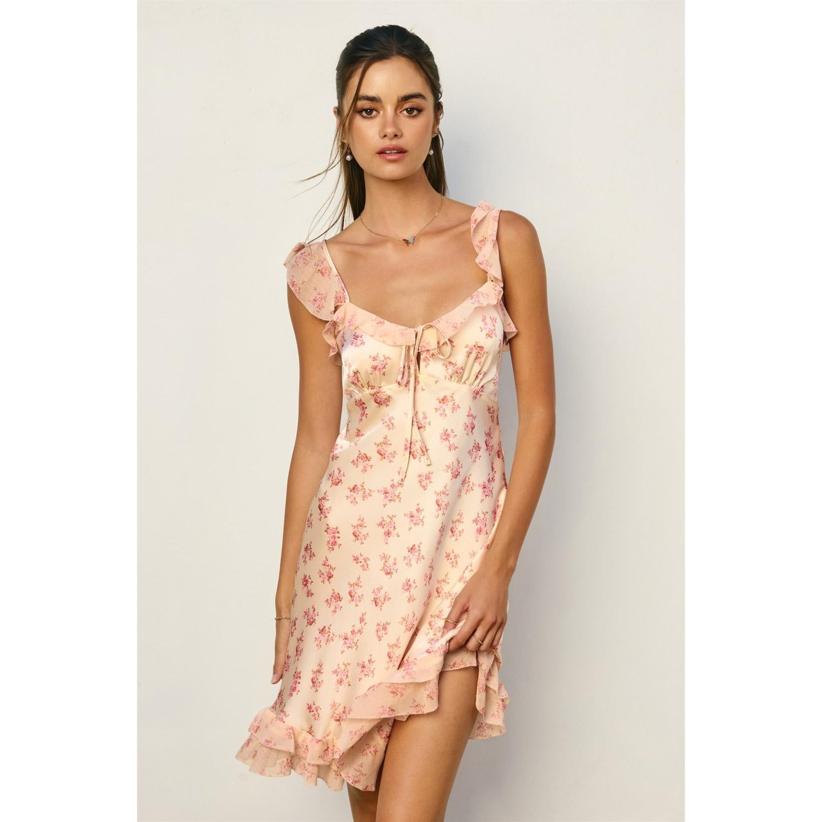 Satin midi dress