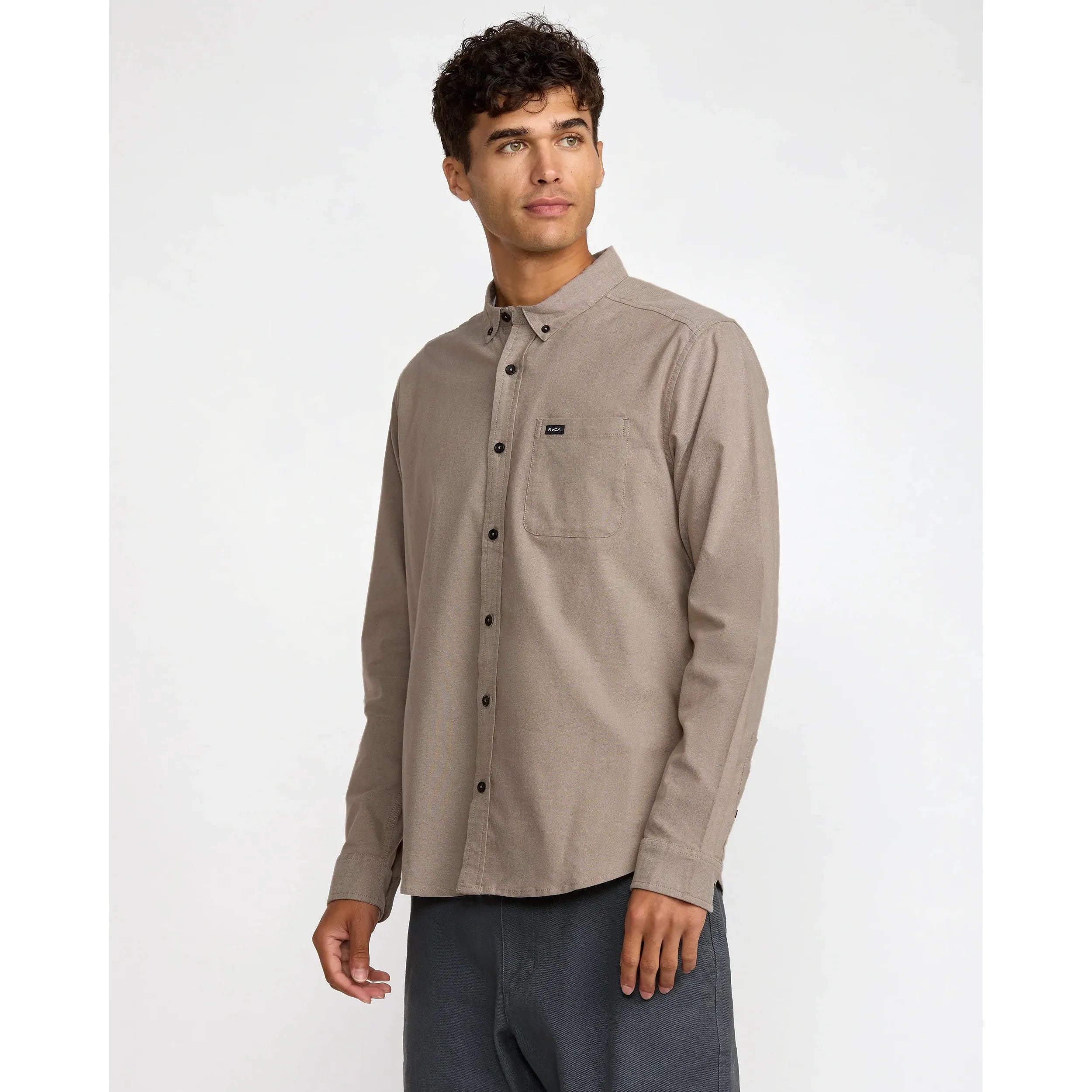 RVCA That'll Do Stretch Long Sleeve Mushroom