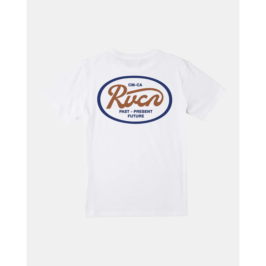 RVCA Oval Script || White