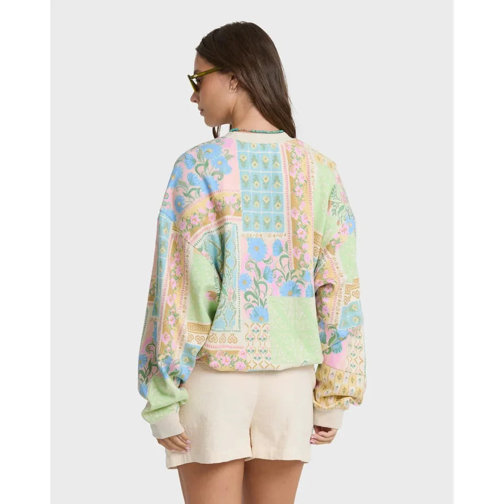 Billabong Love Crush Kendal Crewneck || White Multi
