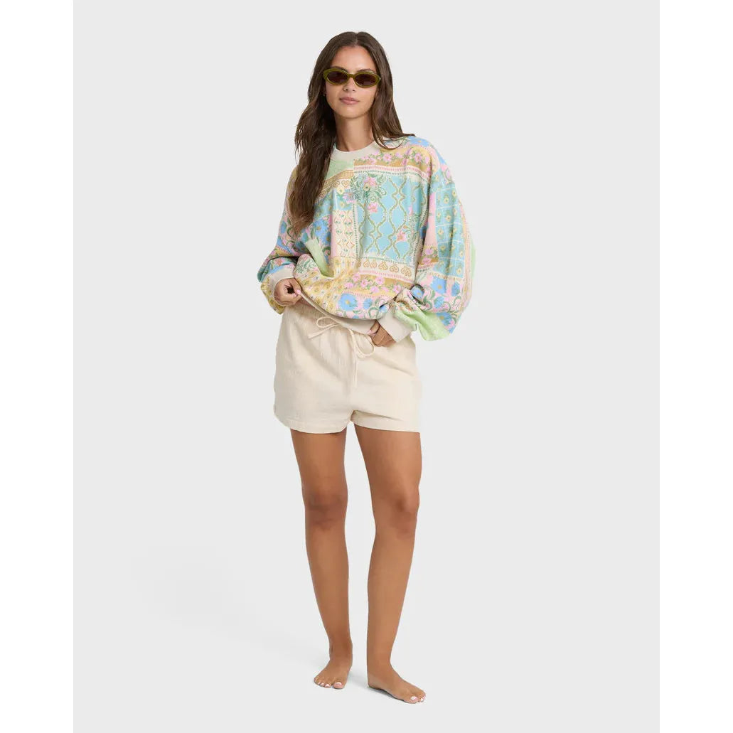 Billabong Love Crush Kendal Crewneck || White Multi