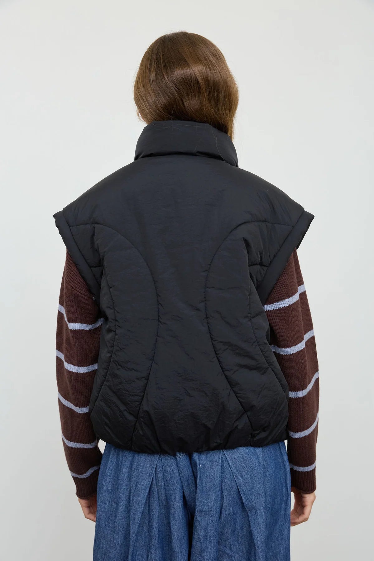 Quilted Mock Neck Puffer Vest