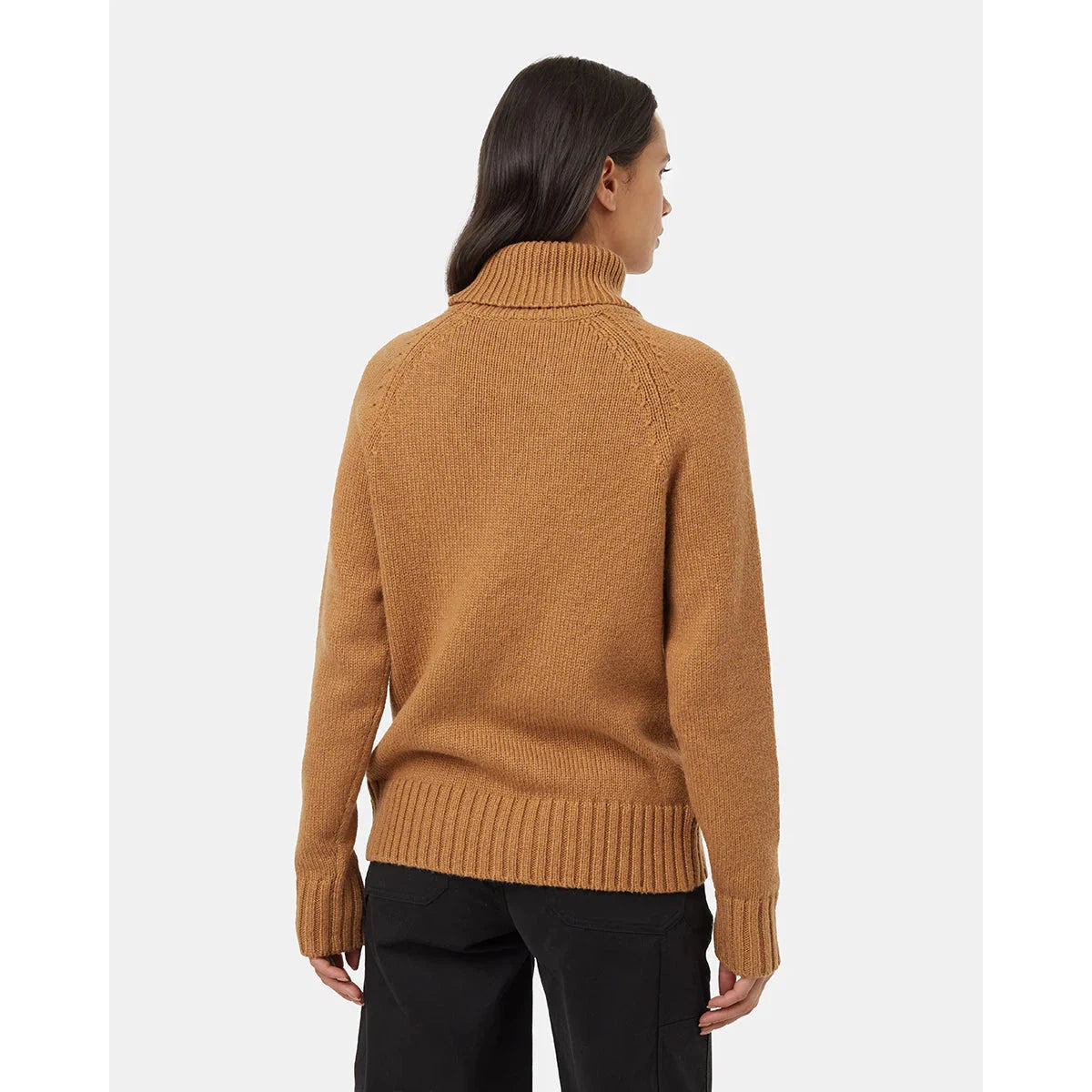 Tentree Highline Wool Turtleneck Sweater || Camel Heather