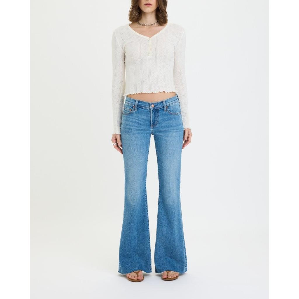 DAZE denim low rise flare