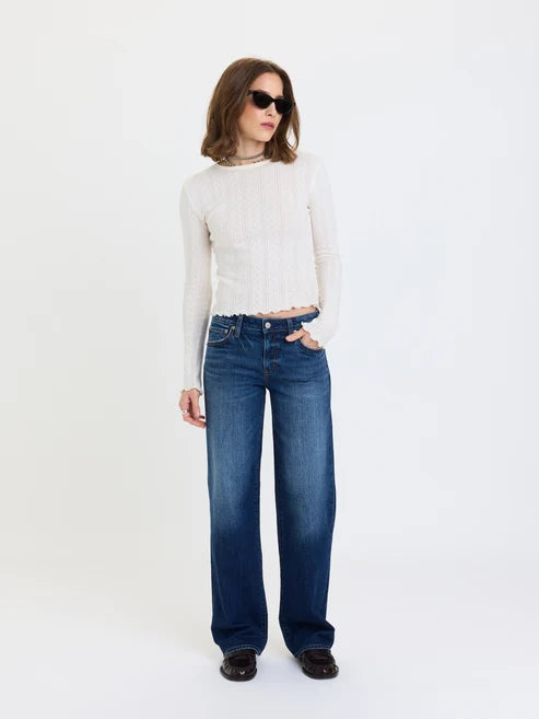 low rise dark wash jeans