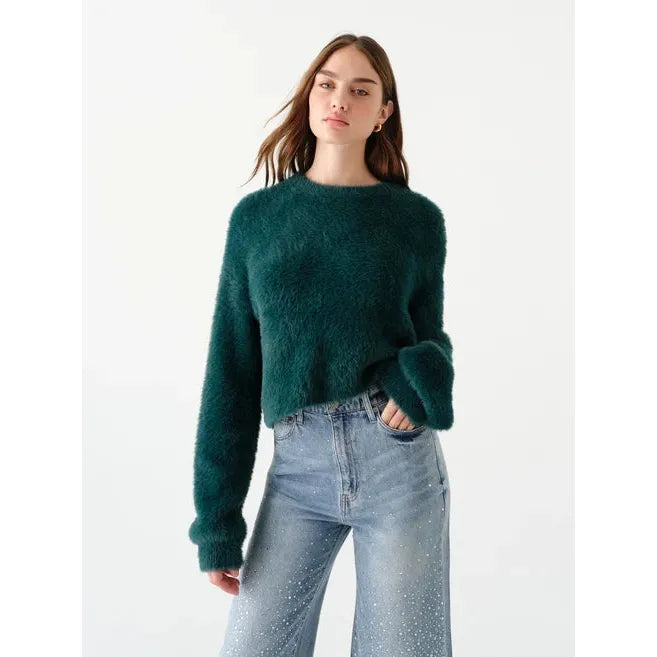 green soft sweater