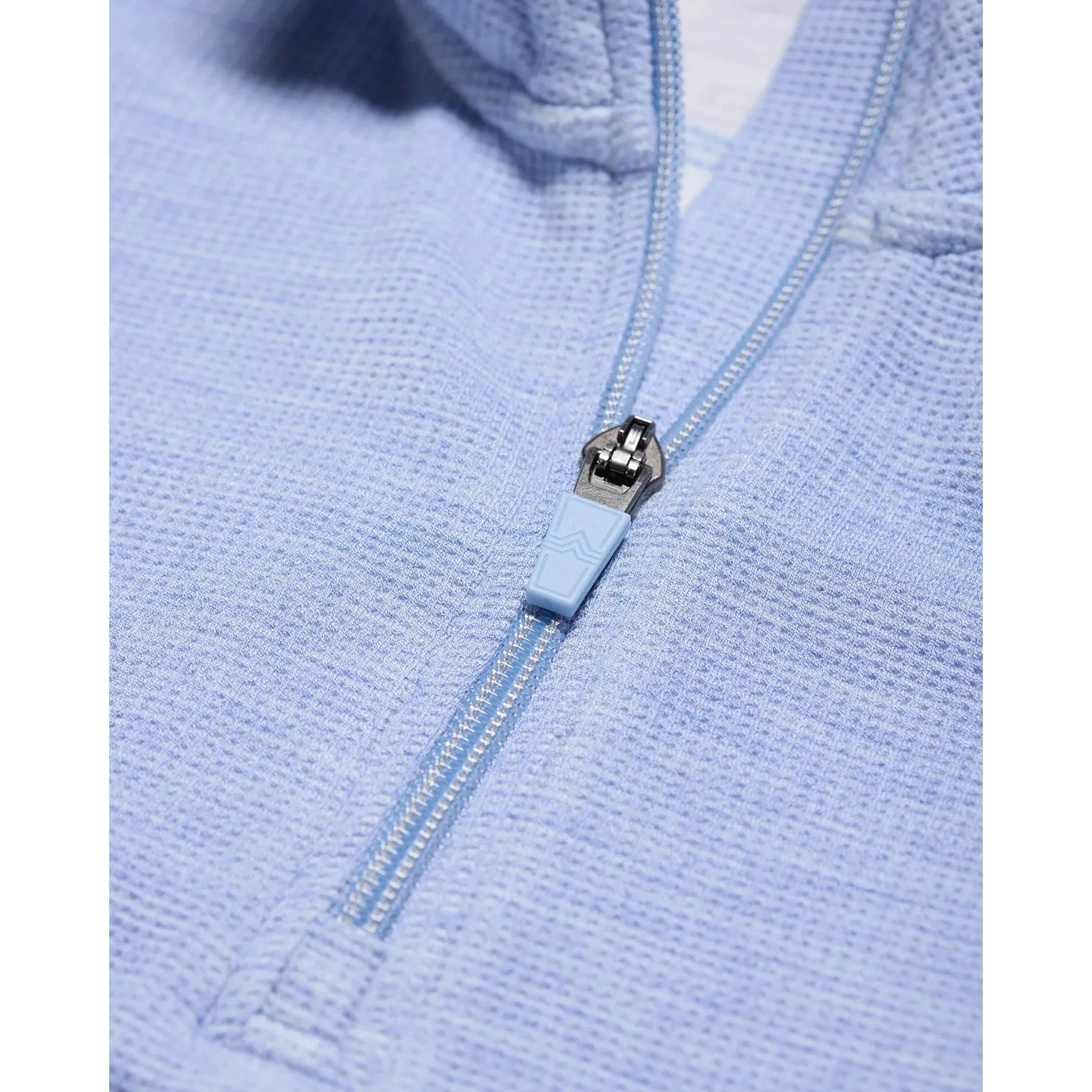 Flag & Anthem Summit Super Soft Waffle 1/4 Mock Neck || Light Blue Heather