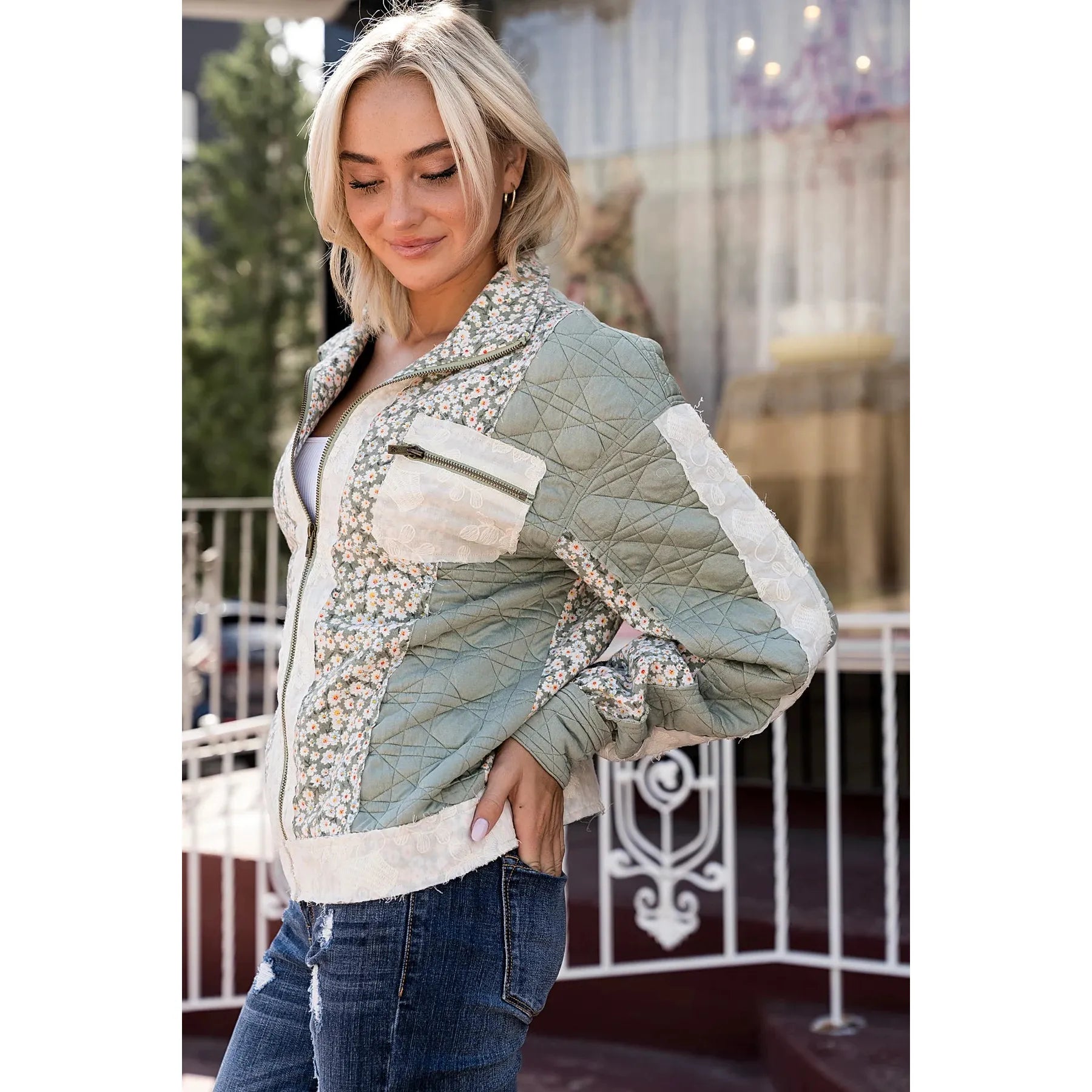 Ampersand Avenue Patch Bomber Jacket