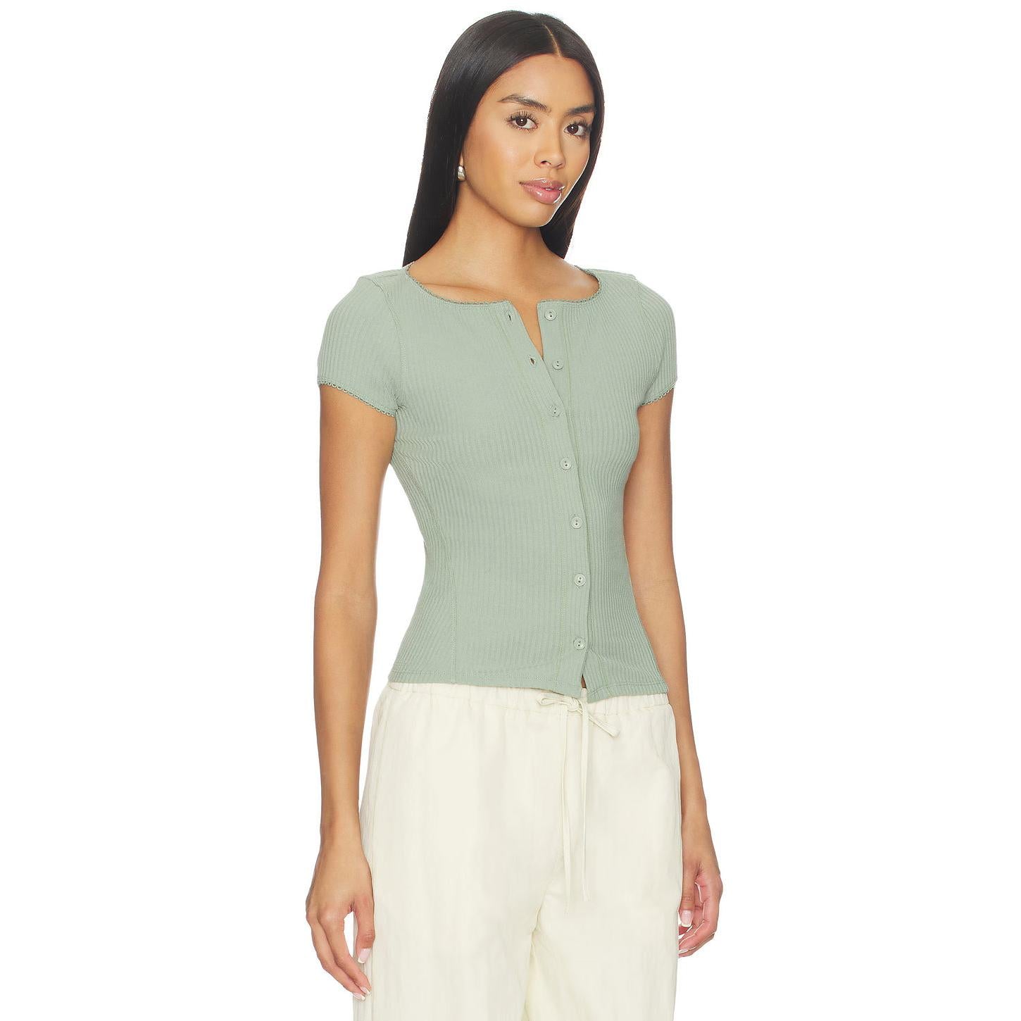 free people short sleeve cardigan