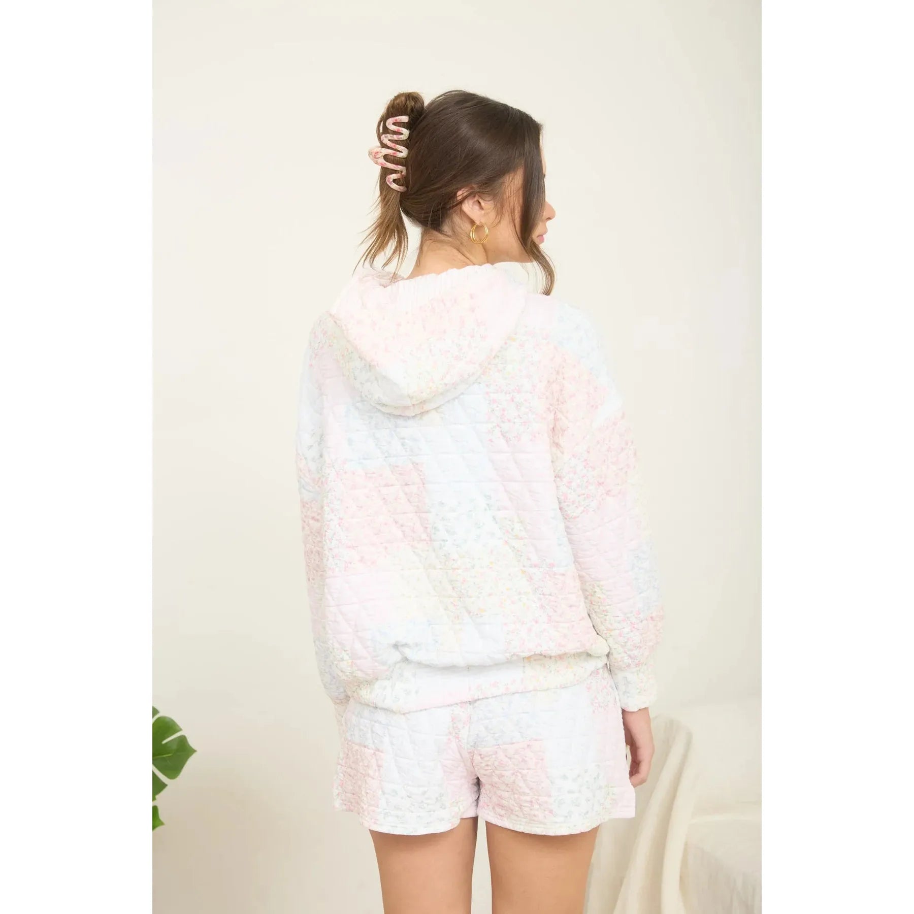 Patchwork Quilted Hoodie