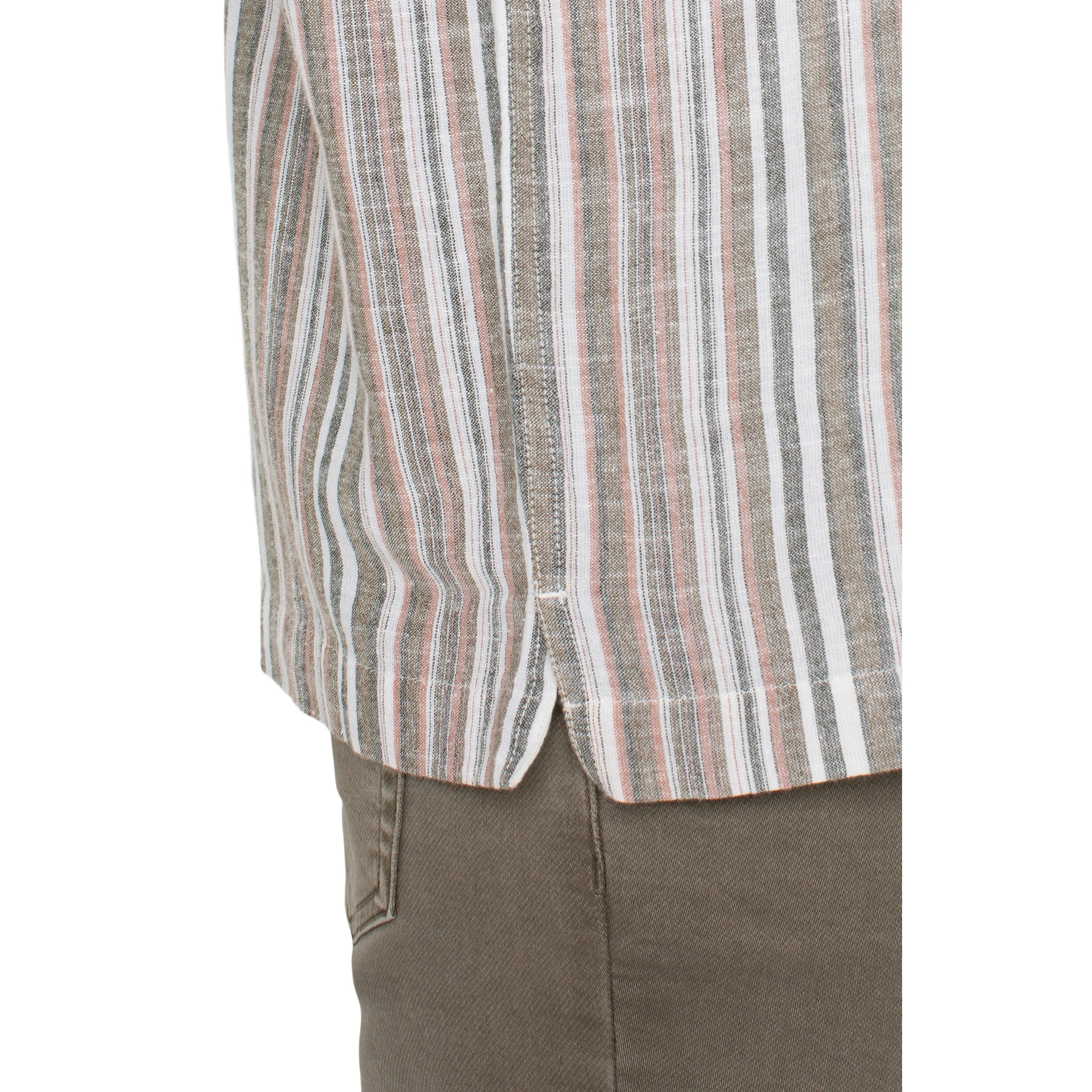 Liverpool Button Up Short Sleeve Shirt || Sage Multi