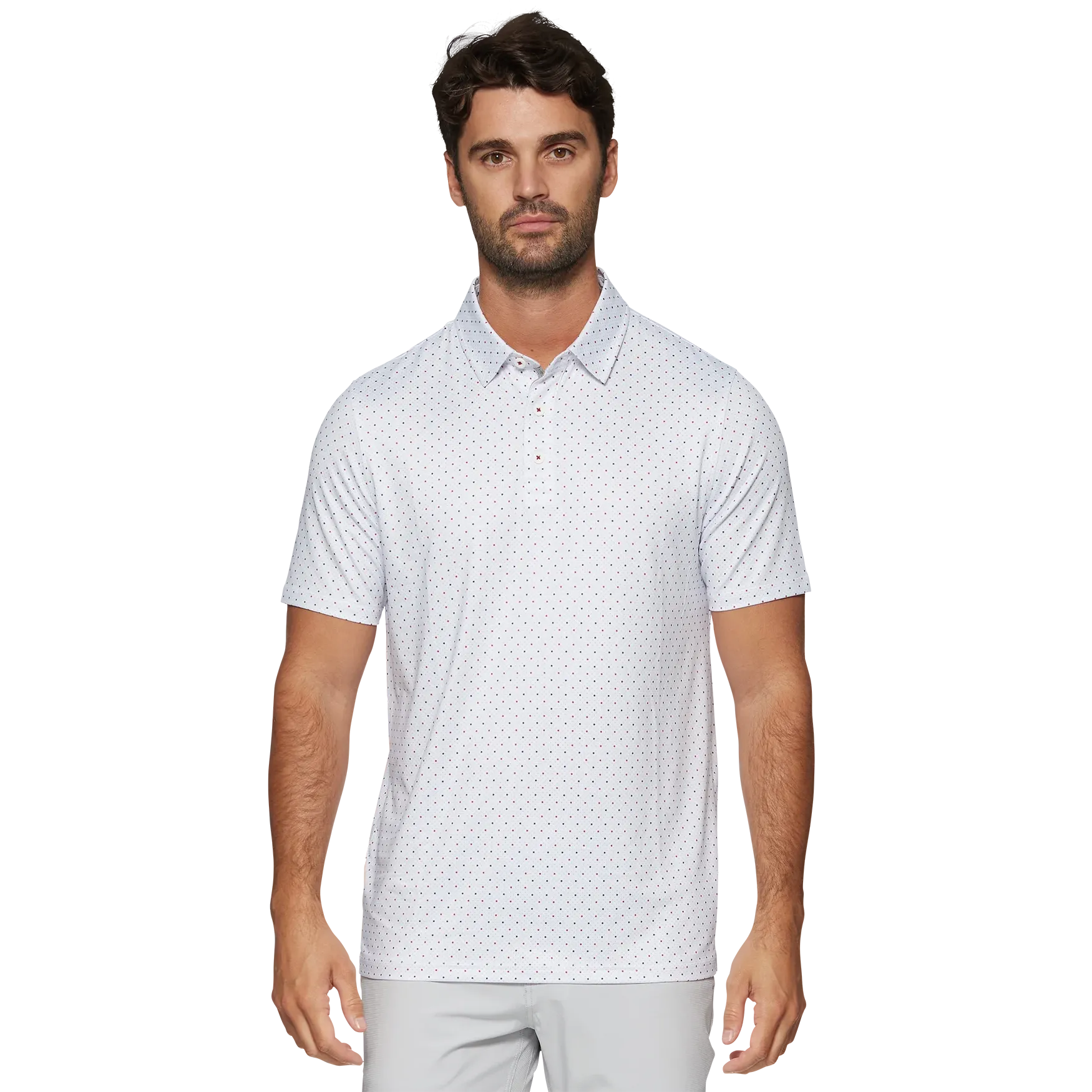 Flag & Anthem Montrose Star Print Performance Polo || White