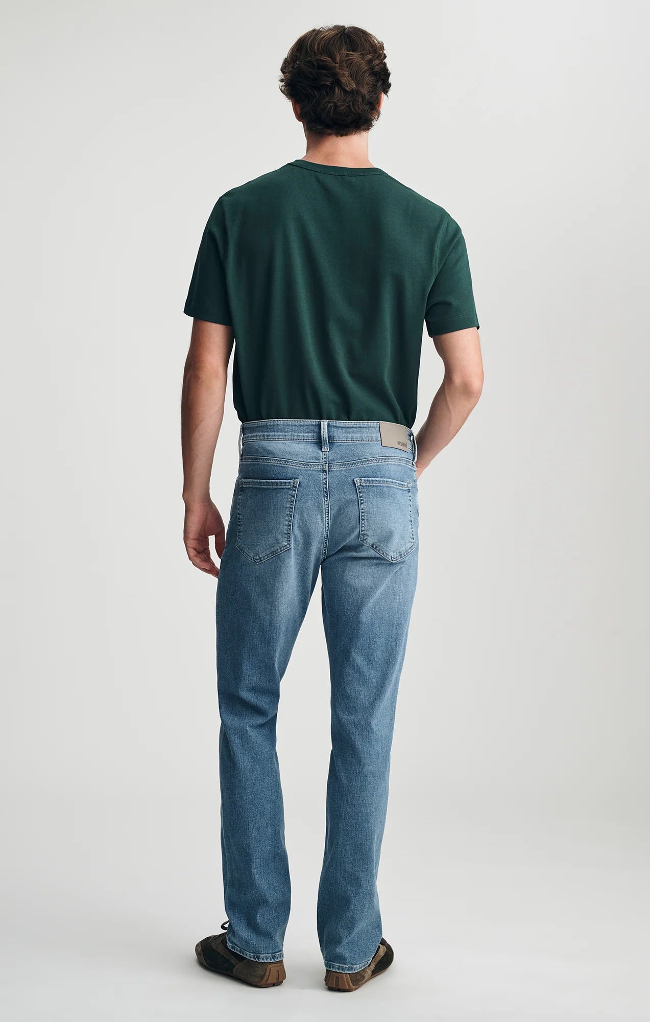 Mavi Zach Straight Leg Jeans || Mid Brushed Organic Vintage