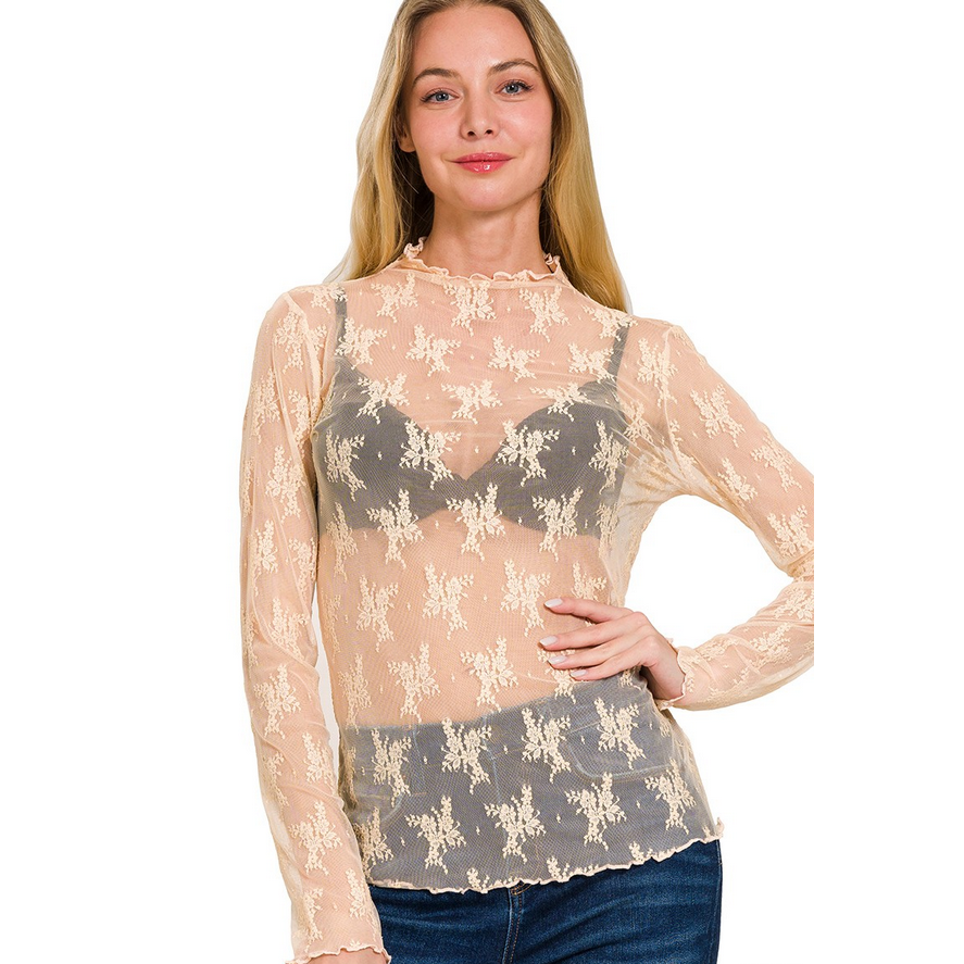 Sheer Lace Top