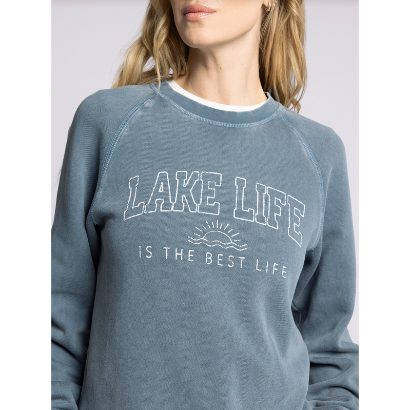 thread and supply graphic sweatshirt