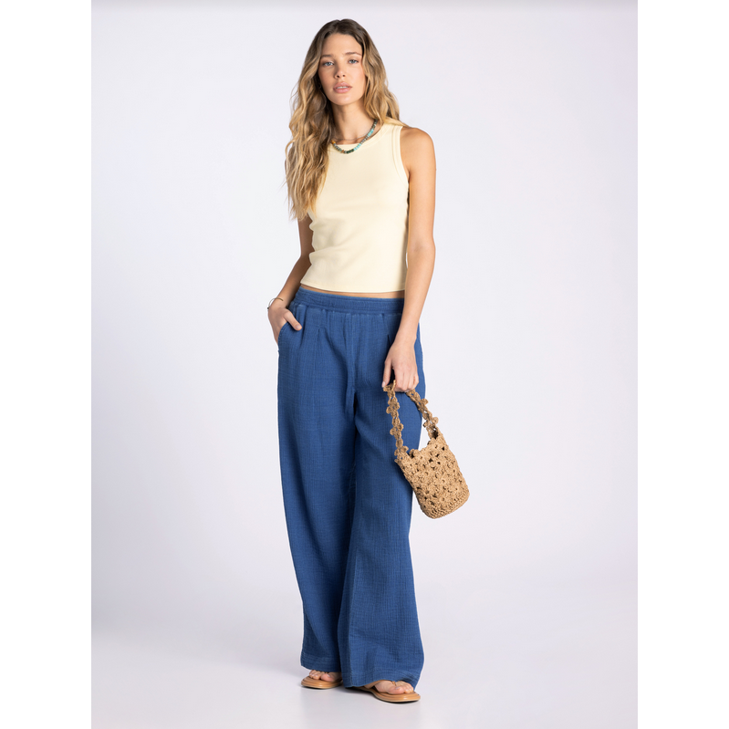 thread & supply cotton gauze pants